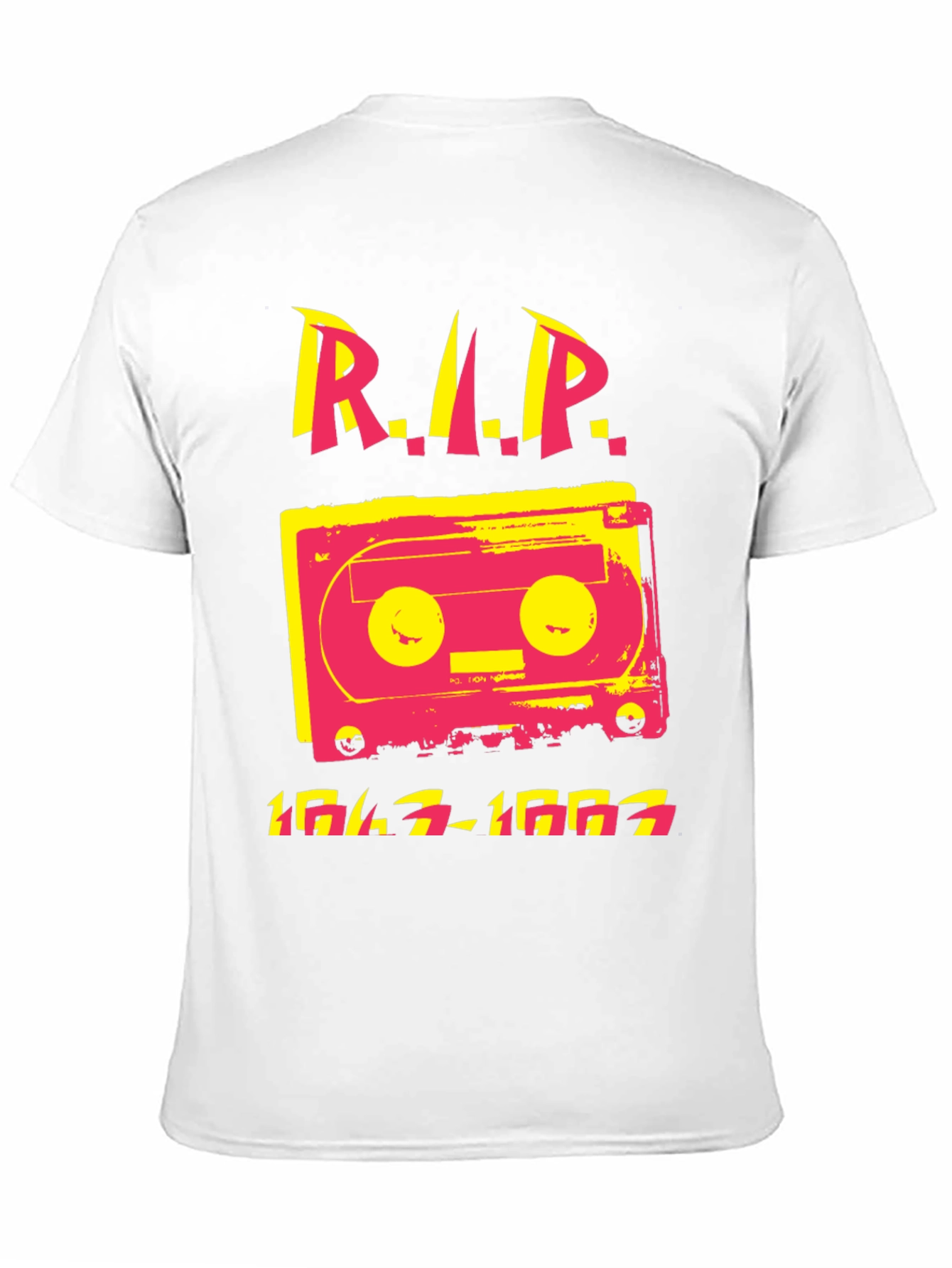Retro Cassette RIP T-Shirt - 1947-1993
