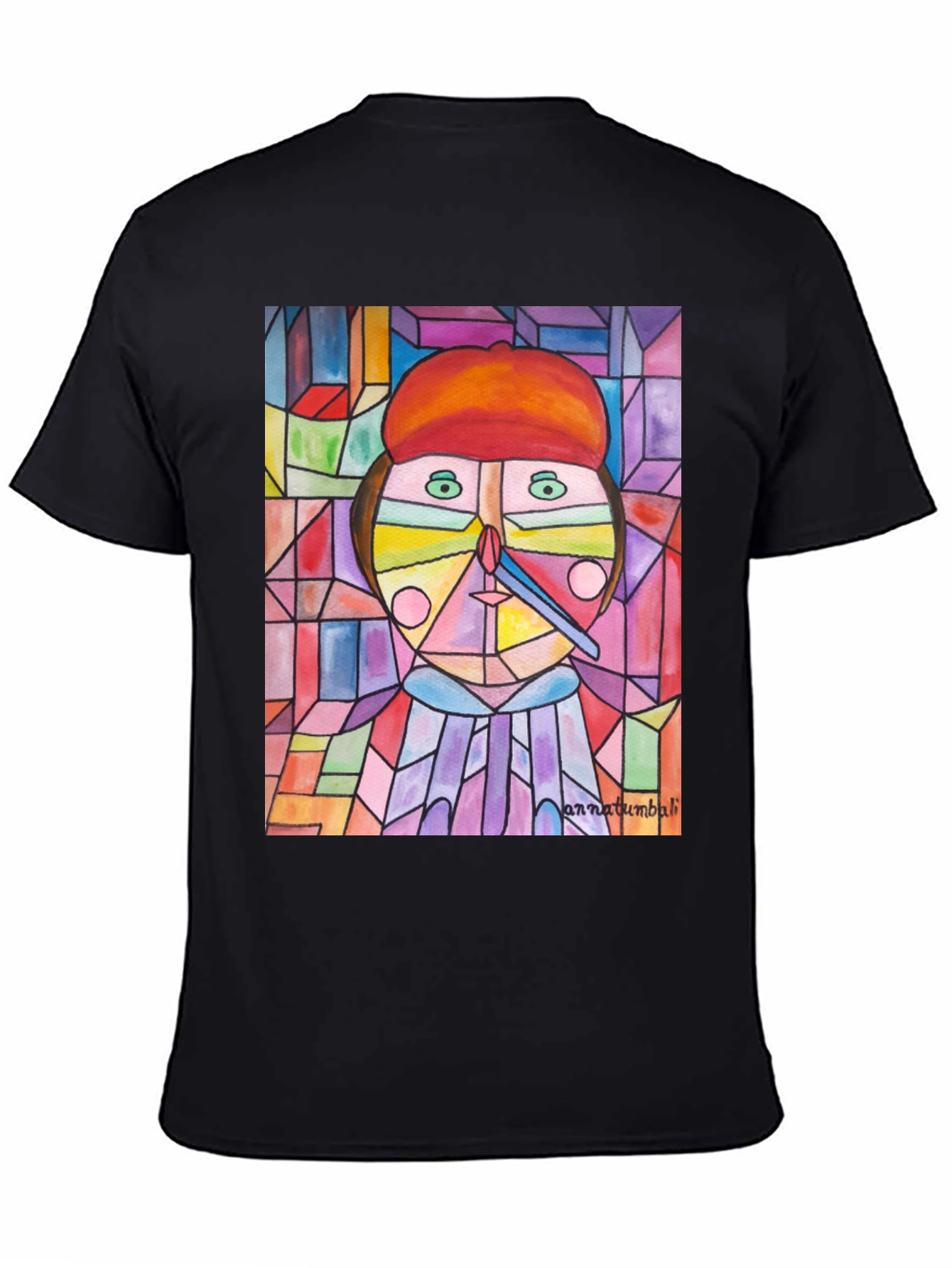 Abstract Art Print Black T-Shirt