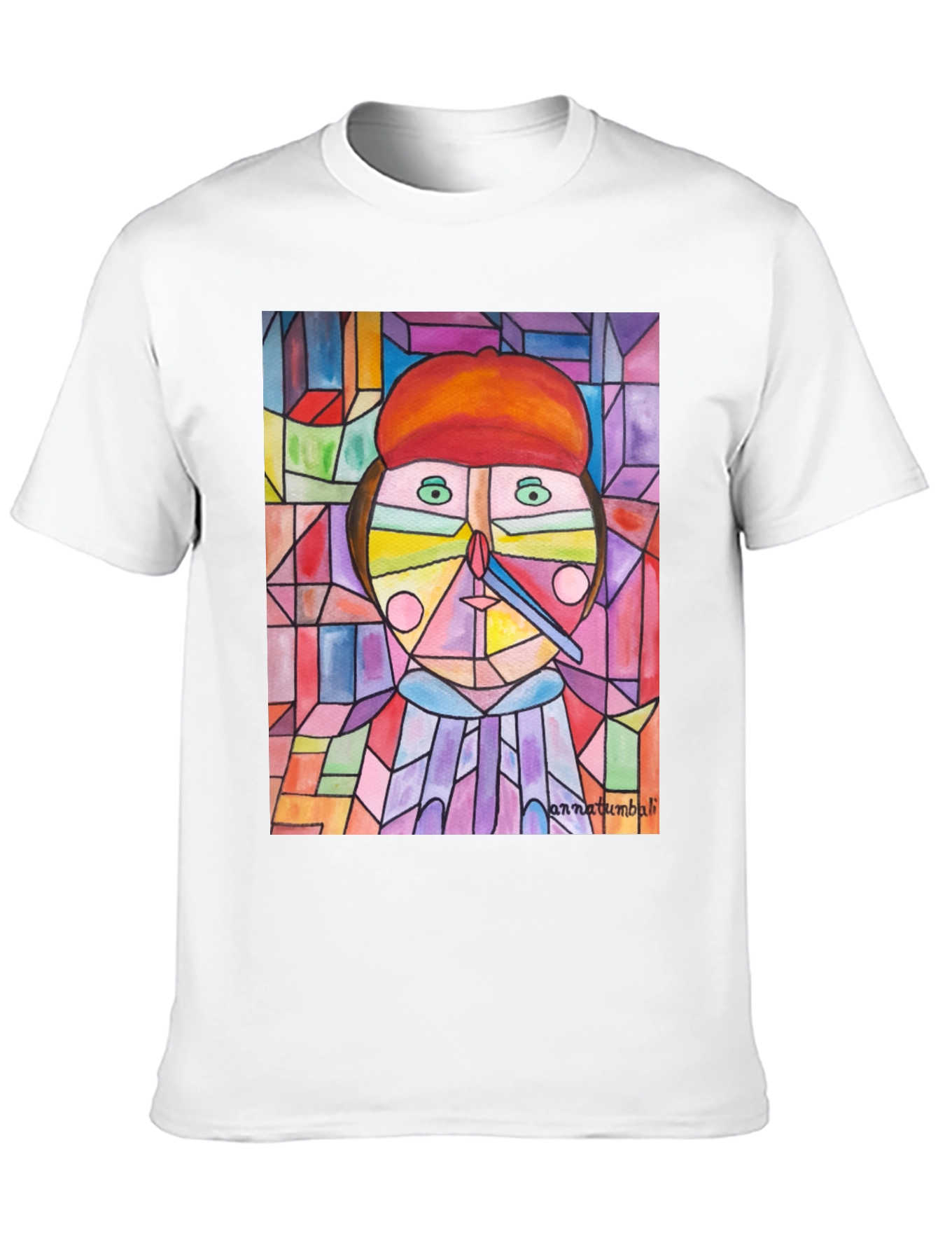 Abstract Art Print Black T-Shirt