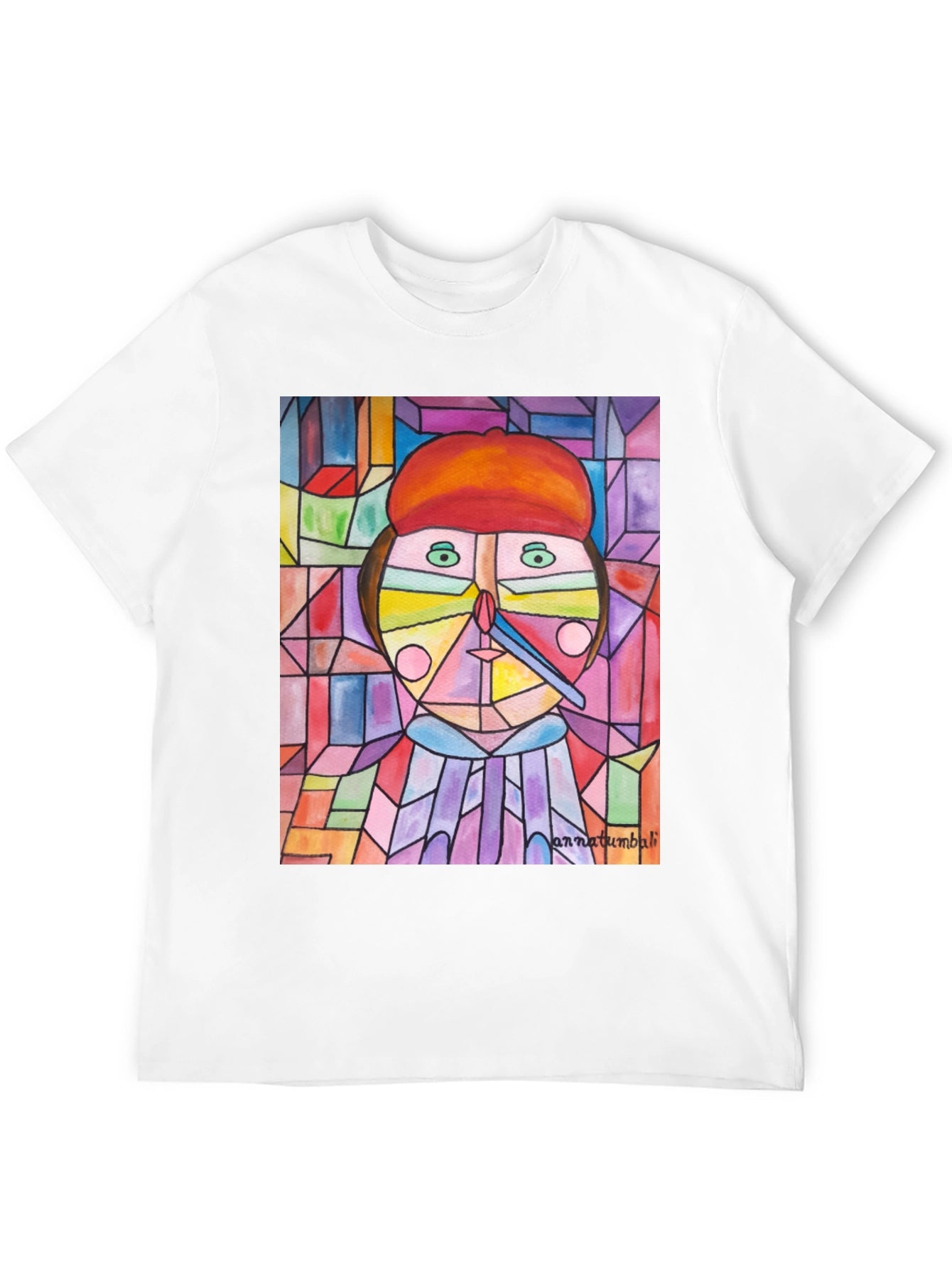 Abstract Art Print Black T-Shirt