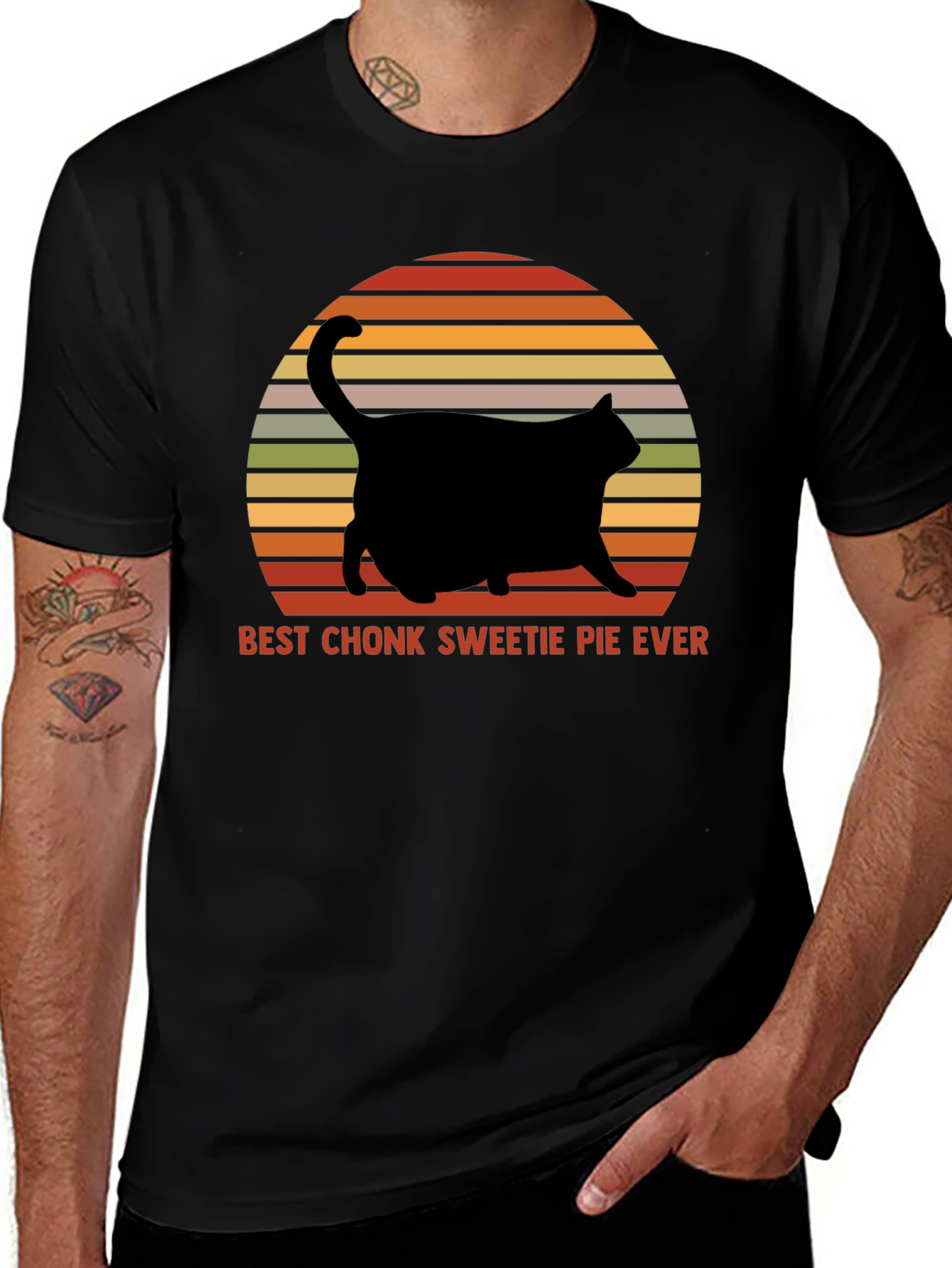Chonk Sweetie Pie Cat Graphic T-Shirt
