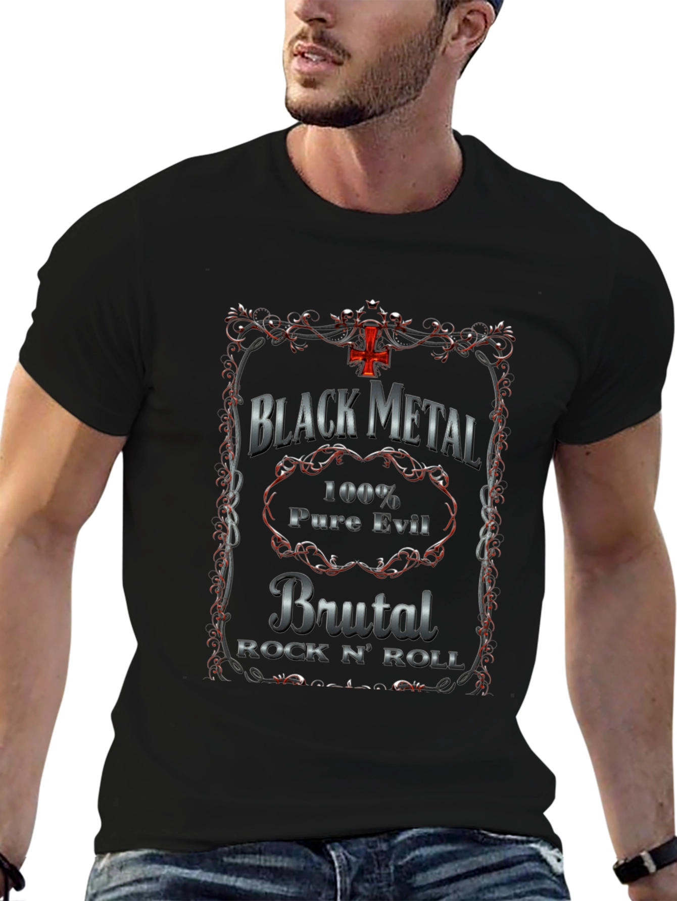 Black Metal Brutal Rock N Roll T-Shirt