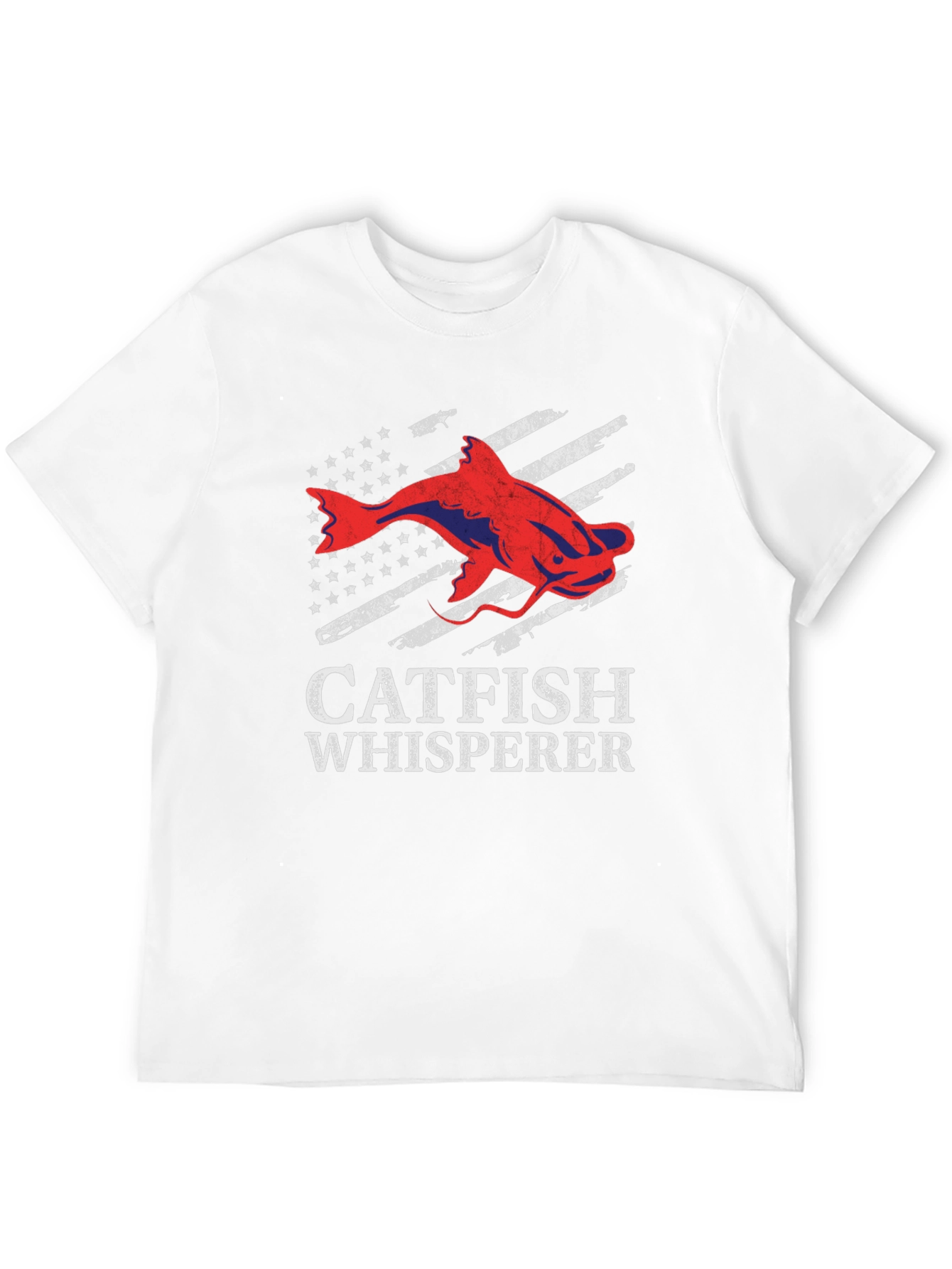 Catfish Whisperer Graphic T-Shirt - Patriotic Angler Tee