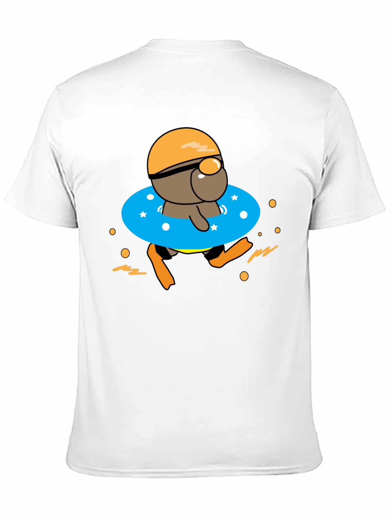 Cartoon Swimmer T-Shirt - Funny Summer Graphic Tee
