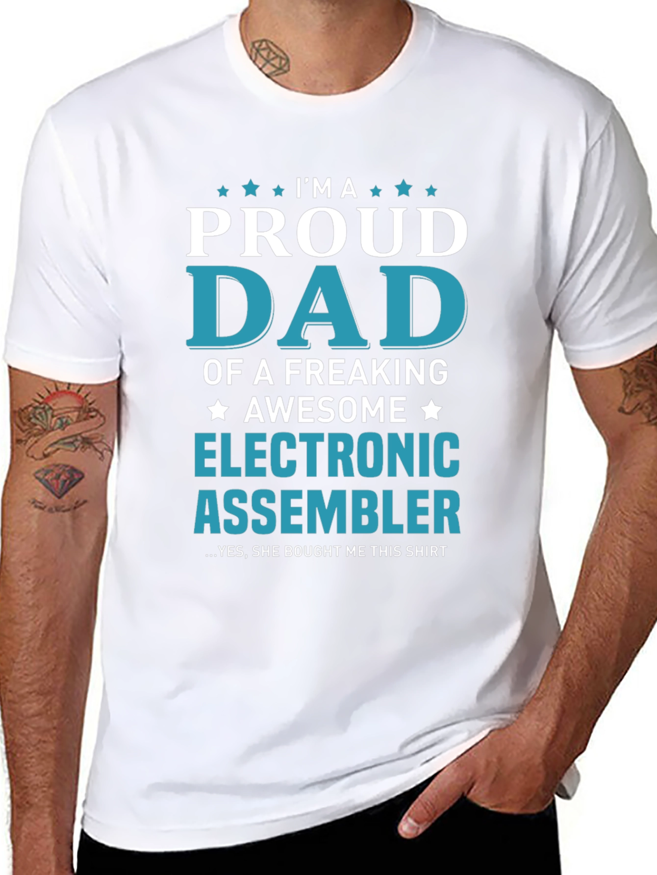 Proud Dad Electronic Assembler T-Shirt