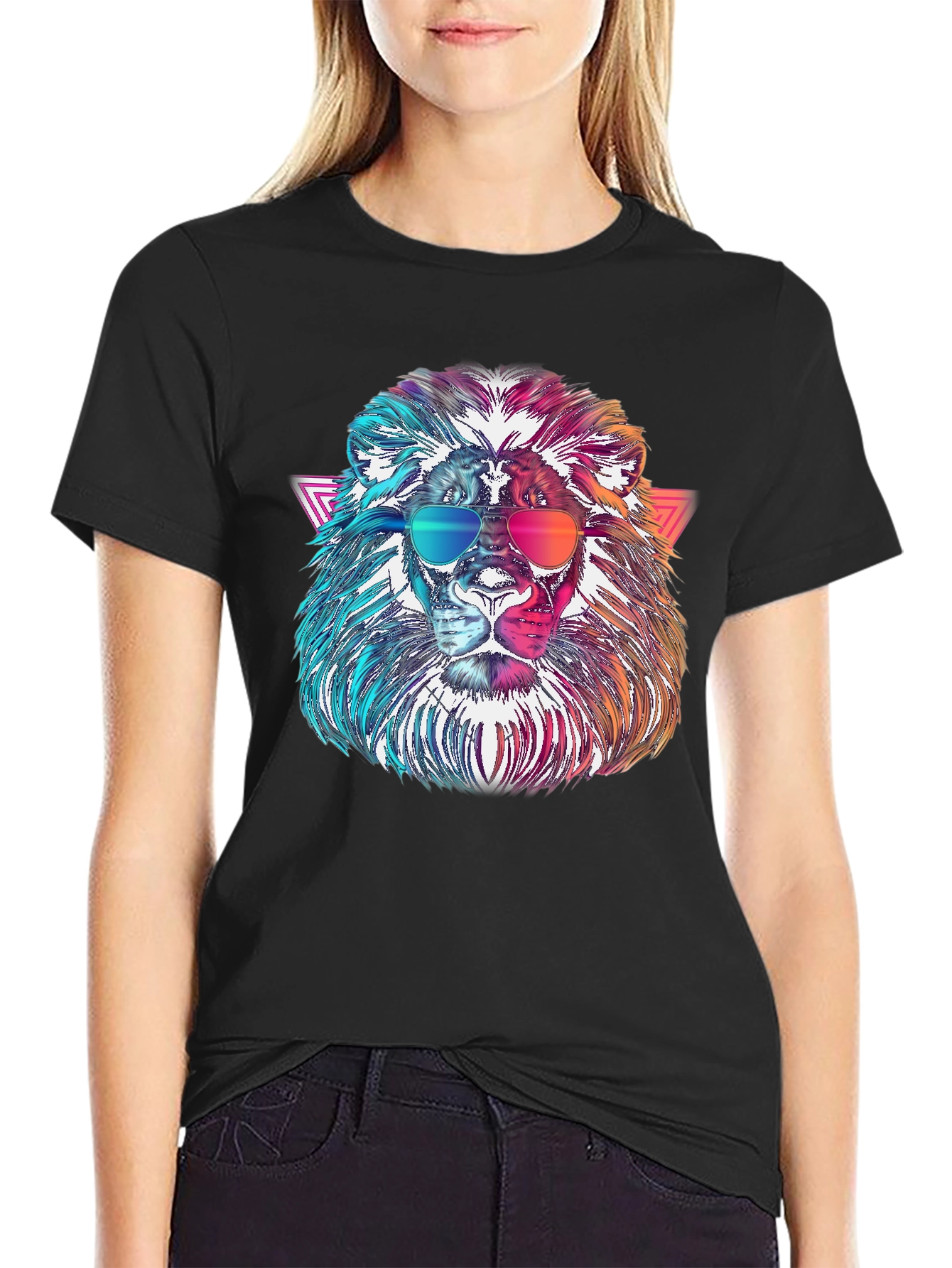 Cool Lion Graphic Tee - Black T-Shirt
