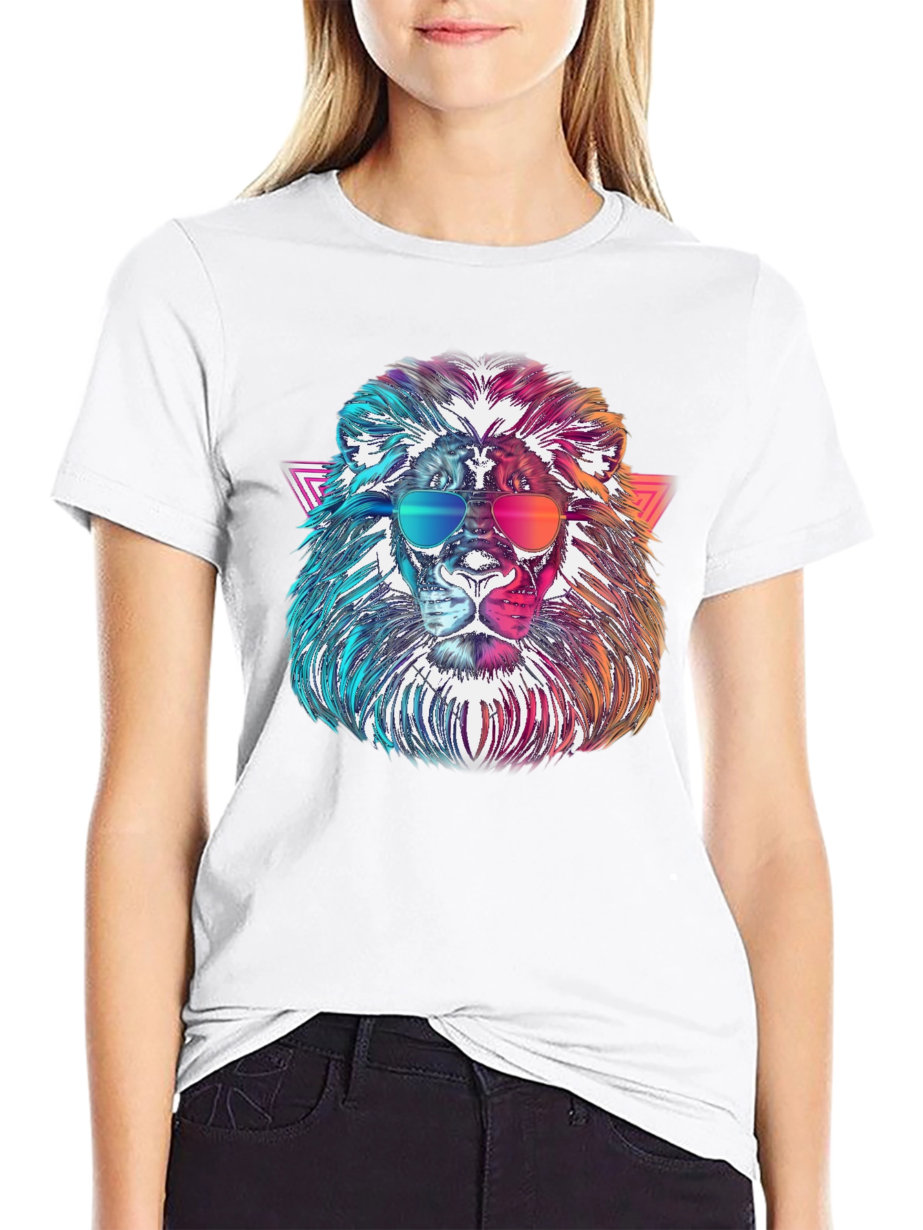 Cool Lion Graphic Tee - Black T-Shirt
