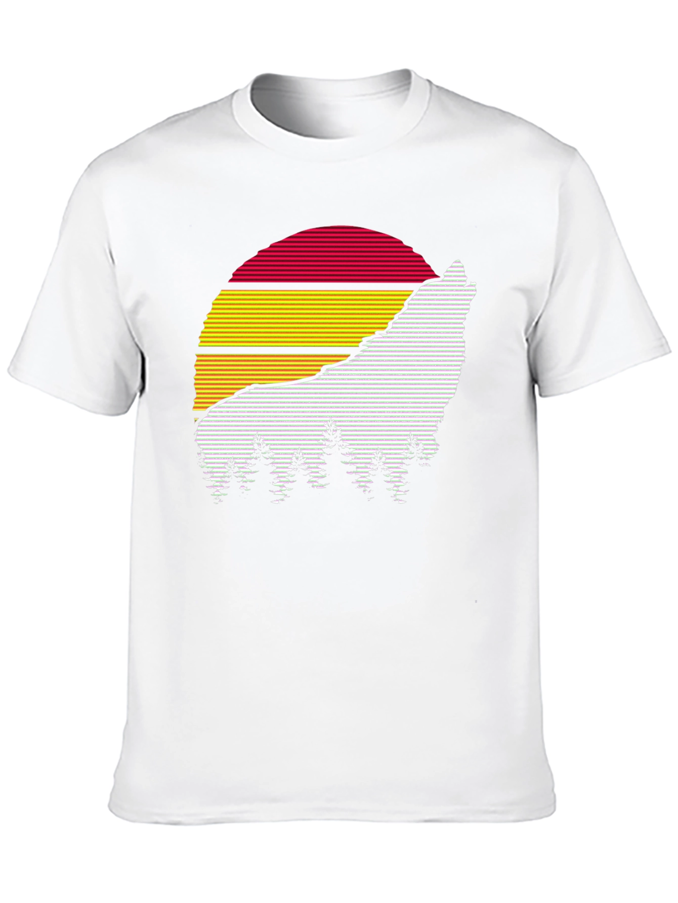 Wolf Silhouette Sunset Graphic Tee - Mens