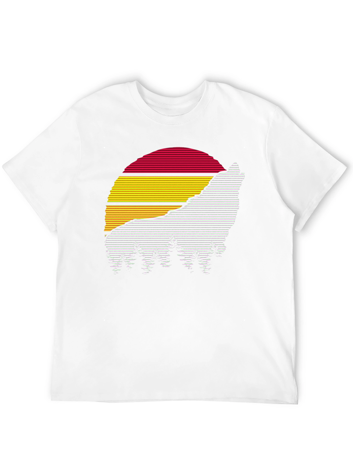 Wolf Silhouette Sunset Graphic Tee - Mens