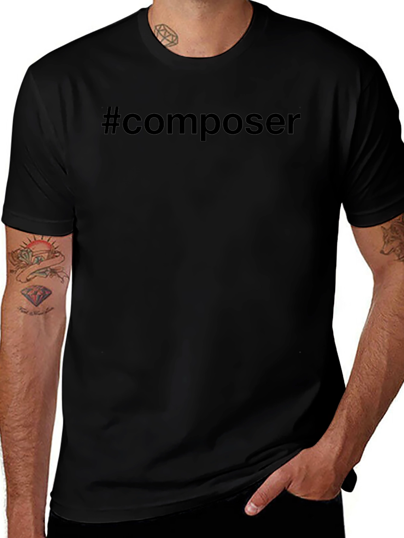 #composer T-Shirt - Classic Black Cotton Tee