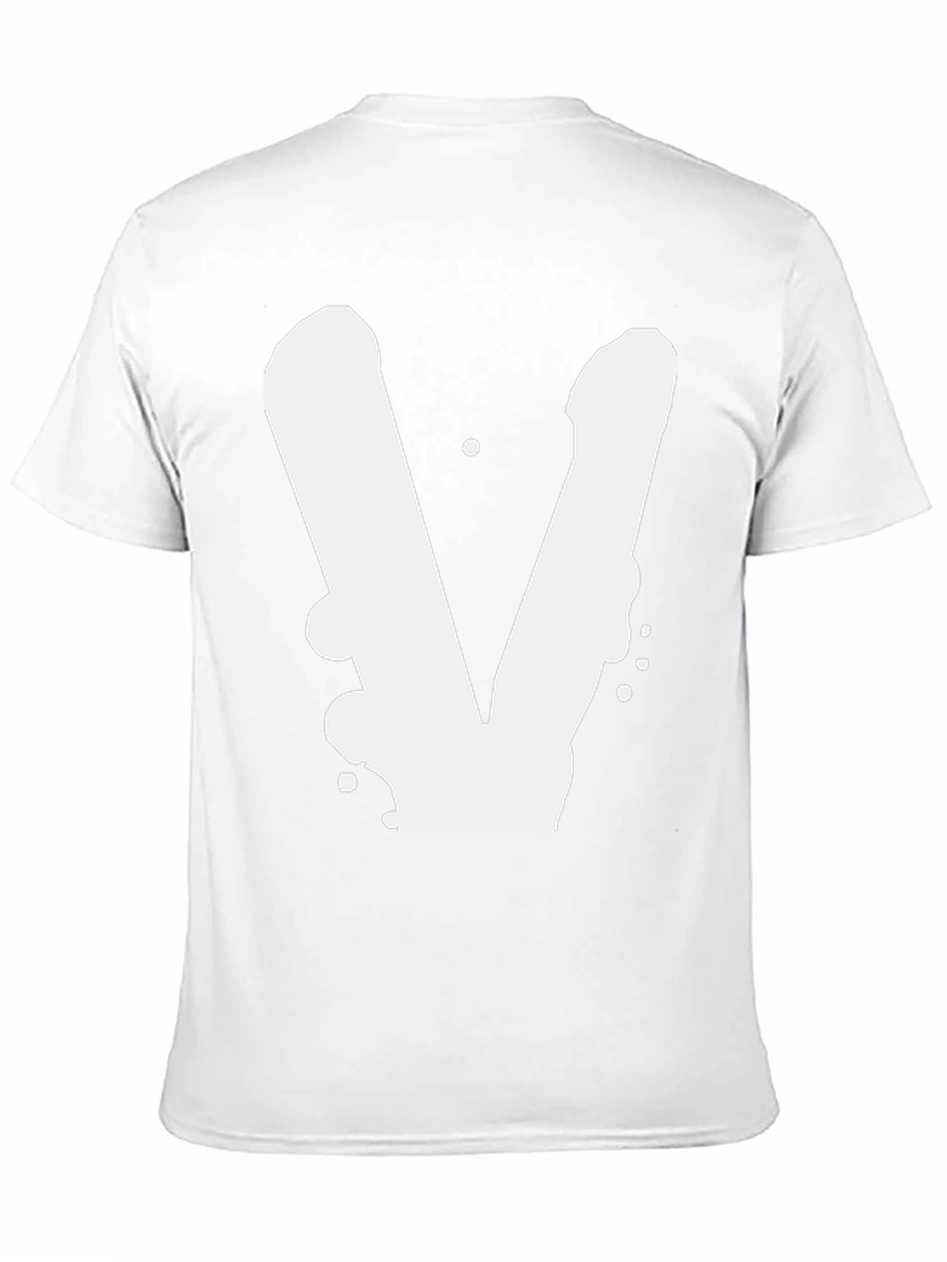 Bold V Graphic Black T-Shirt - Casual Style