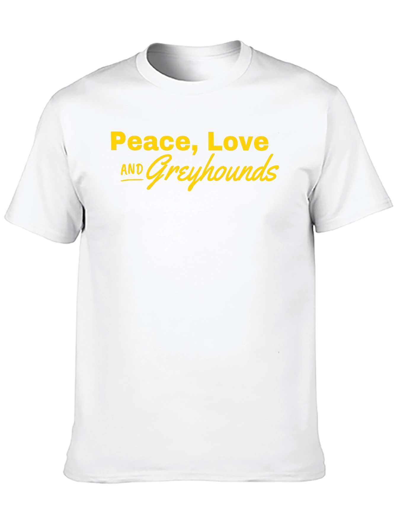 Peace Love and Greyhounds Graphic Tee - Black