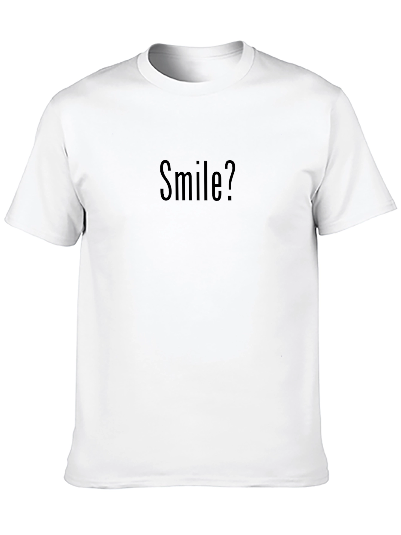 Smile? Black Graphic Tee - Casual Comfort