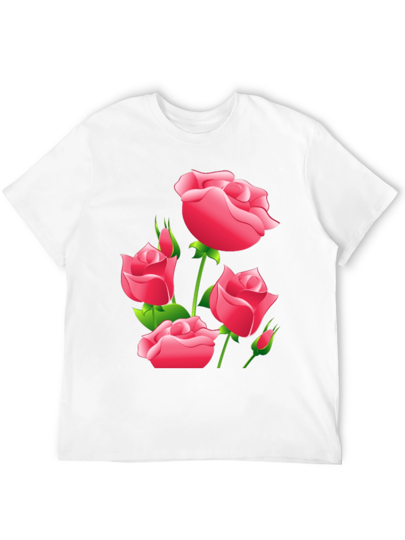 Black Floral Rose Graphic T-Shirt