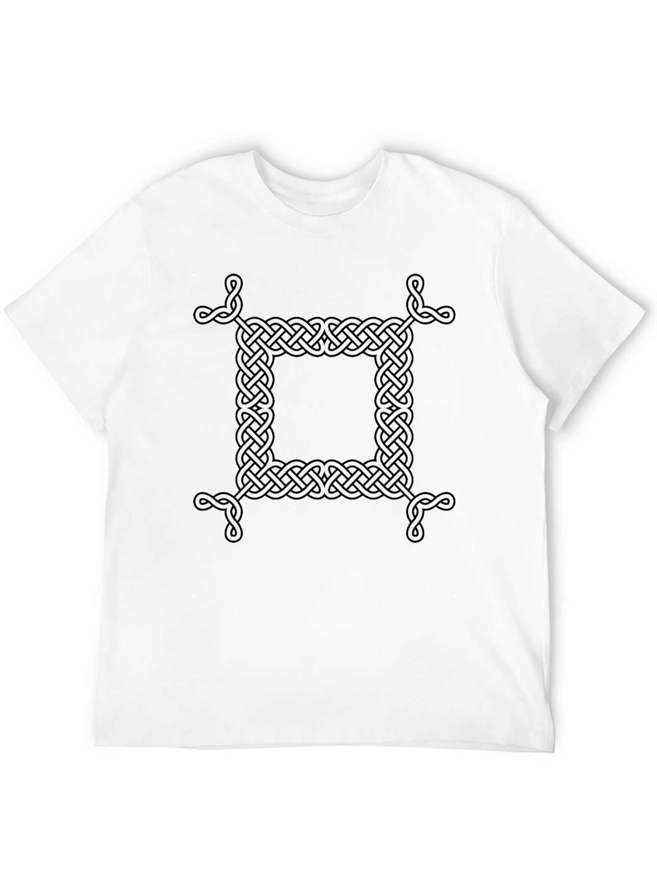 Celtic Knot Square Graphic Tee - Unisex Black T-Shirt