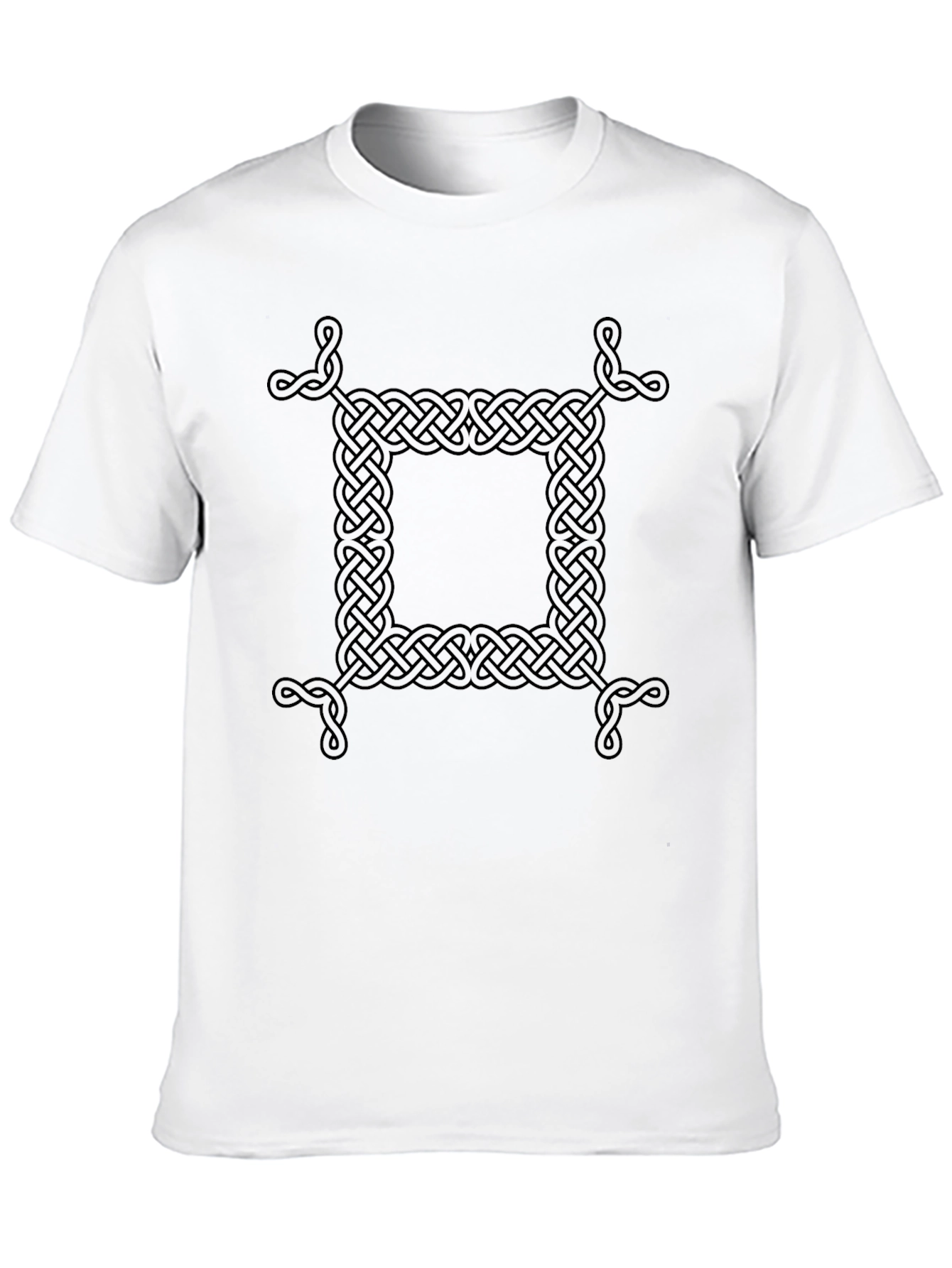 Celtic Knot Square Graphic Tee - Unisex Black T-Shirt
