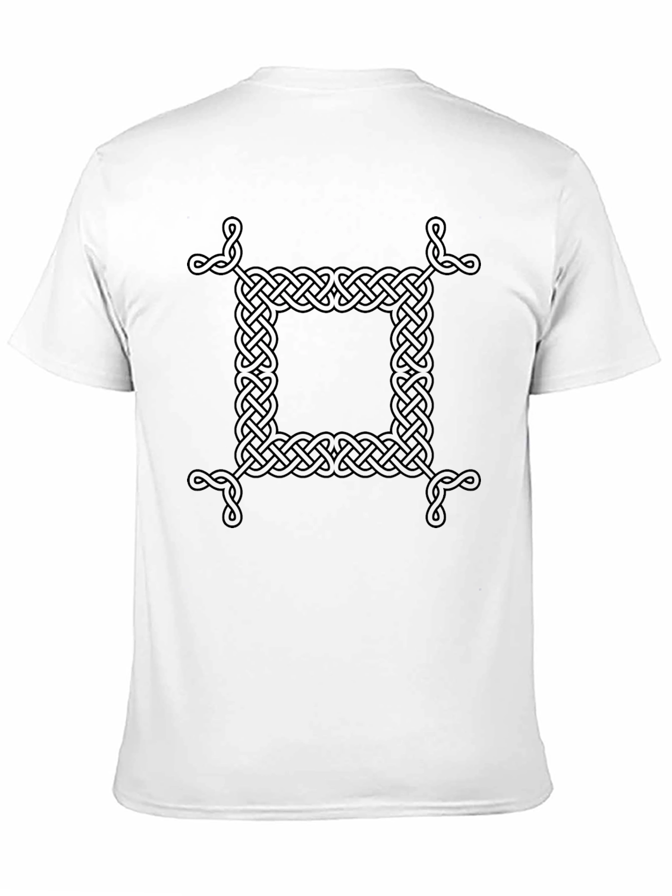 Celtic Knot Square Graphic Tee - Unisex Black T-Shirt