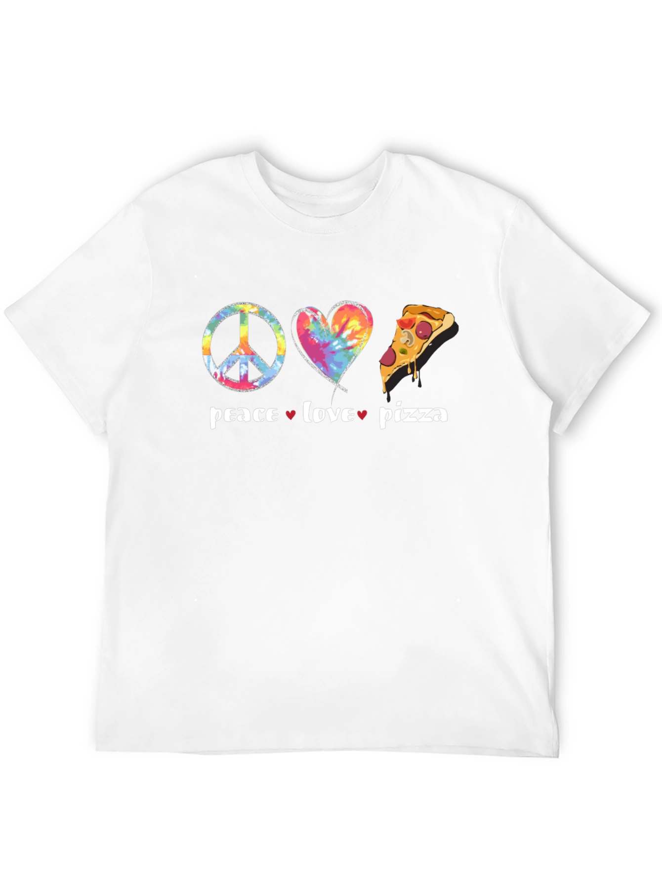 Peace Love Pizza Graphic T-Shirt