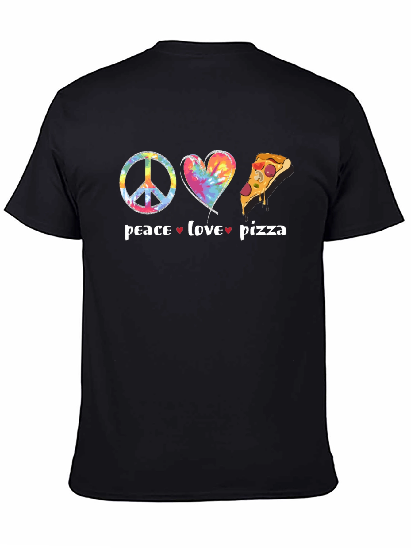 Peace Love Pizza Graphic T-Shirt