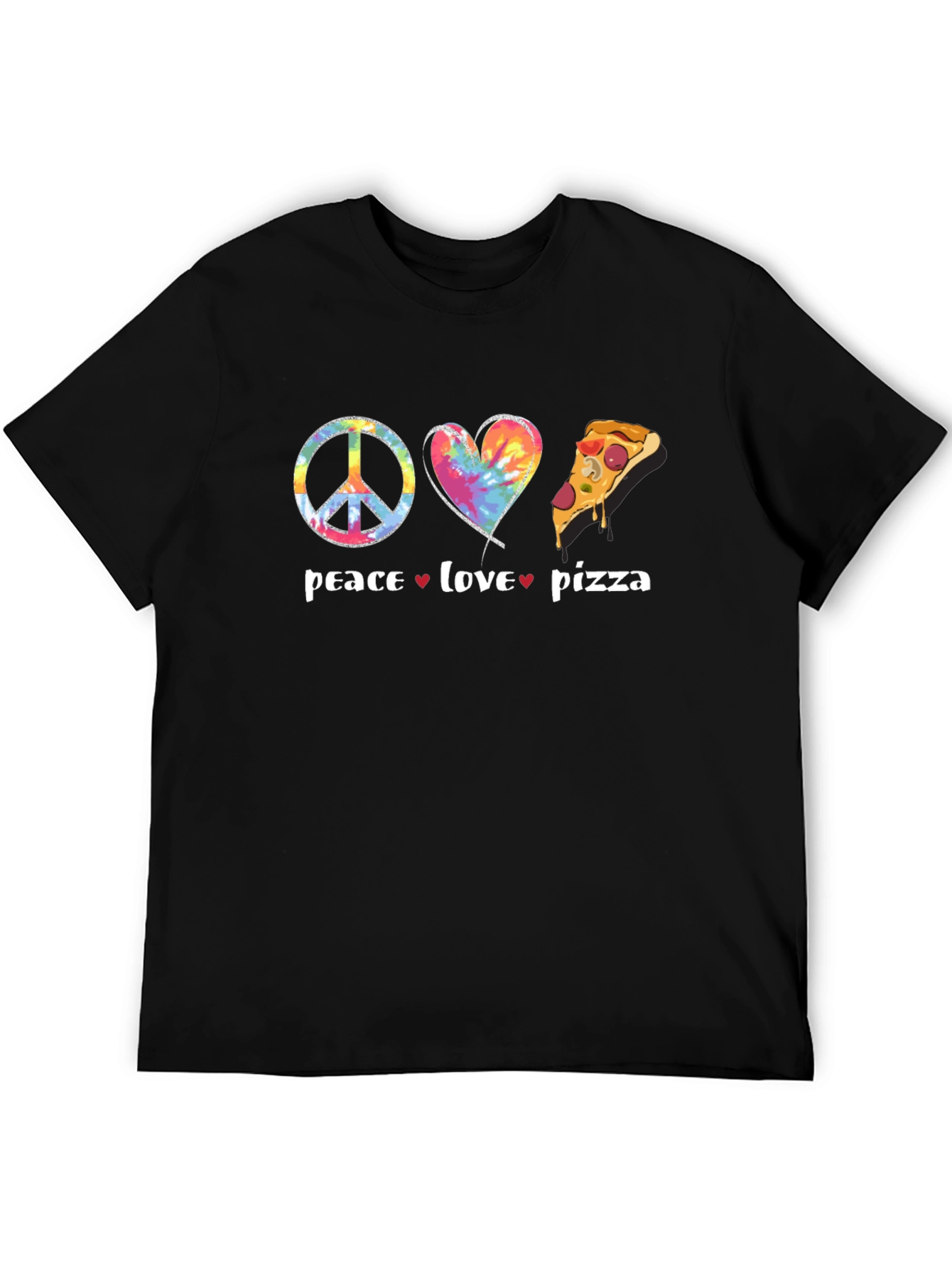 Peace Love Pizza Graphic T-Shirt