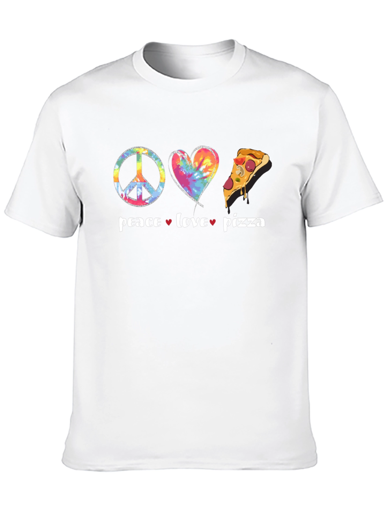 Peace Love Pizza Graphic T-Shirt