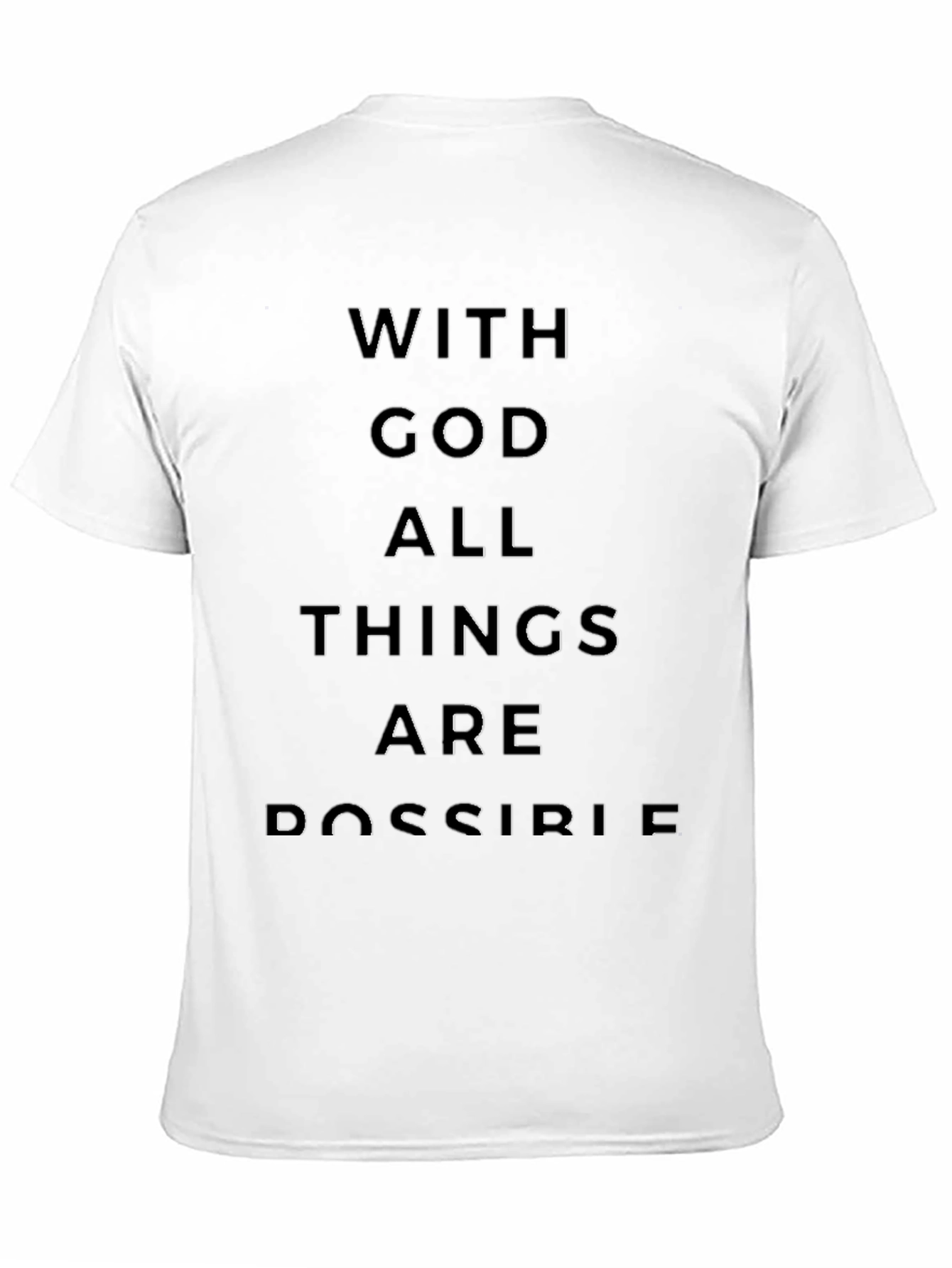 With God All Things Are Possible Black Tee