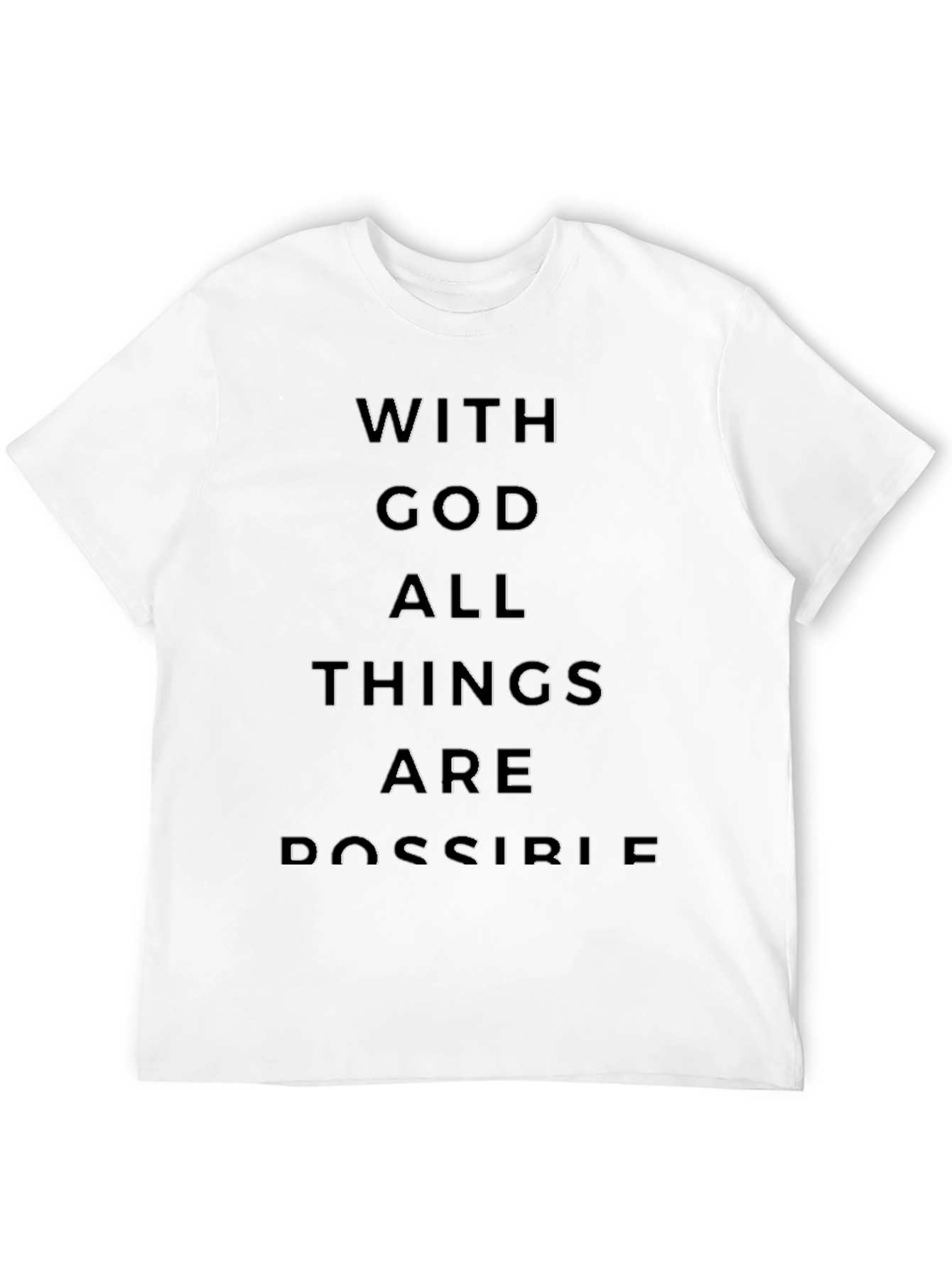 With God All Things Are Possible Black Tee
