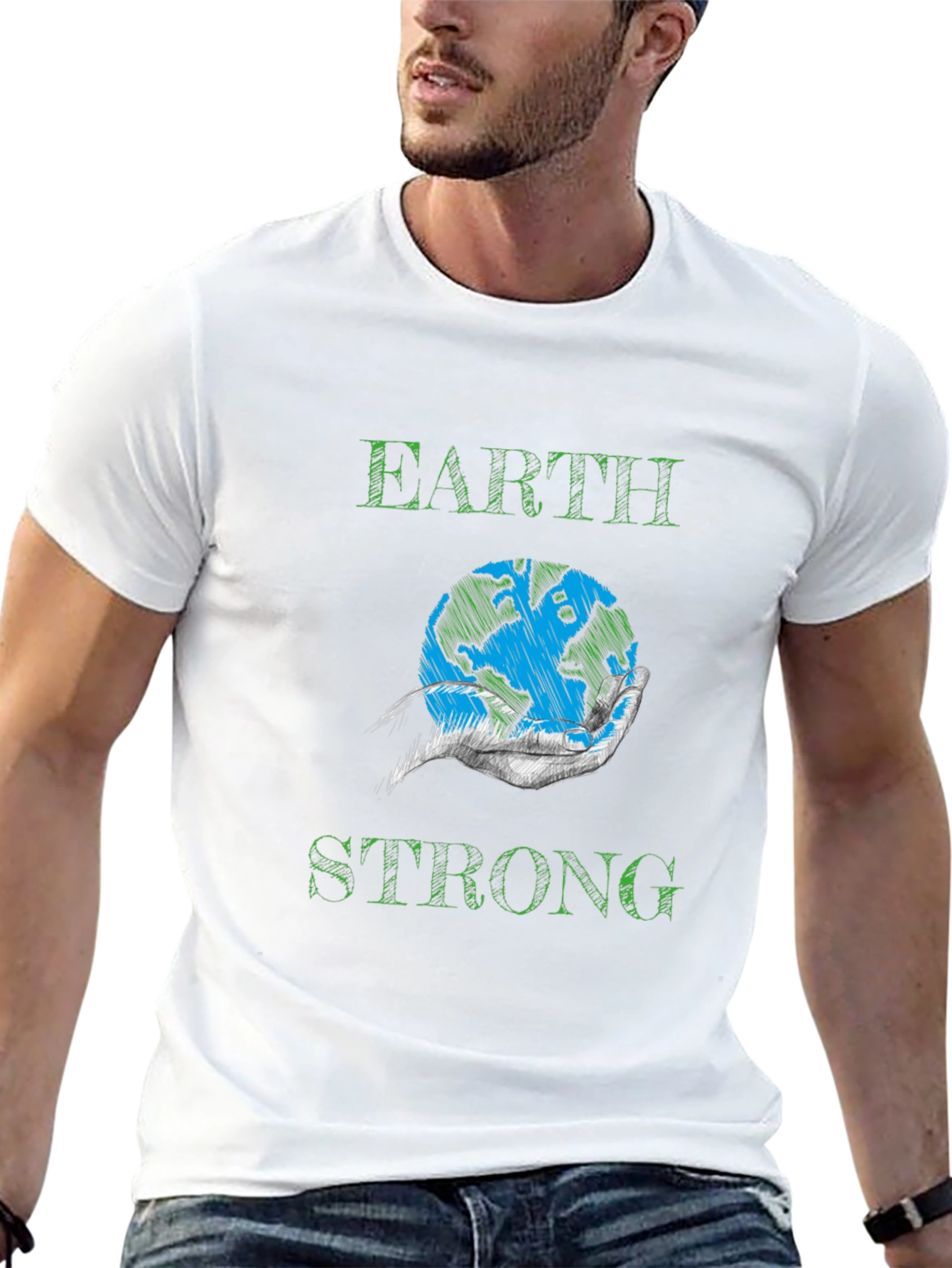 Earth Strong Graphic Tee - Eco-Friendly Design
