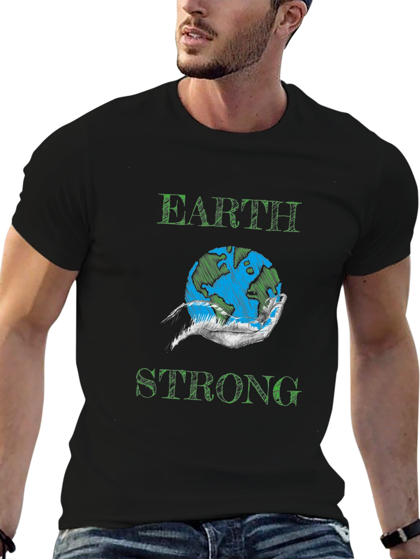 Earth Strong Graphic Tee - Eco-Friendly Design