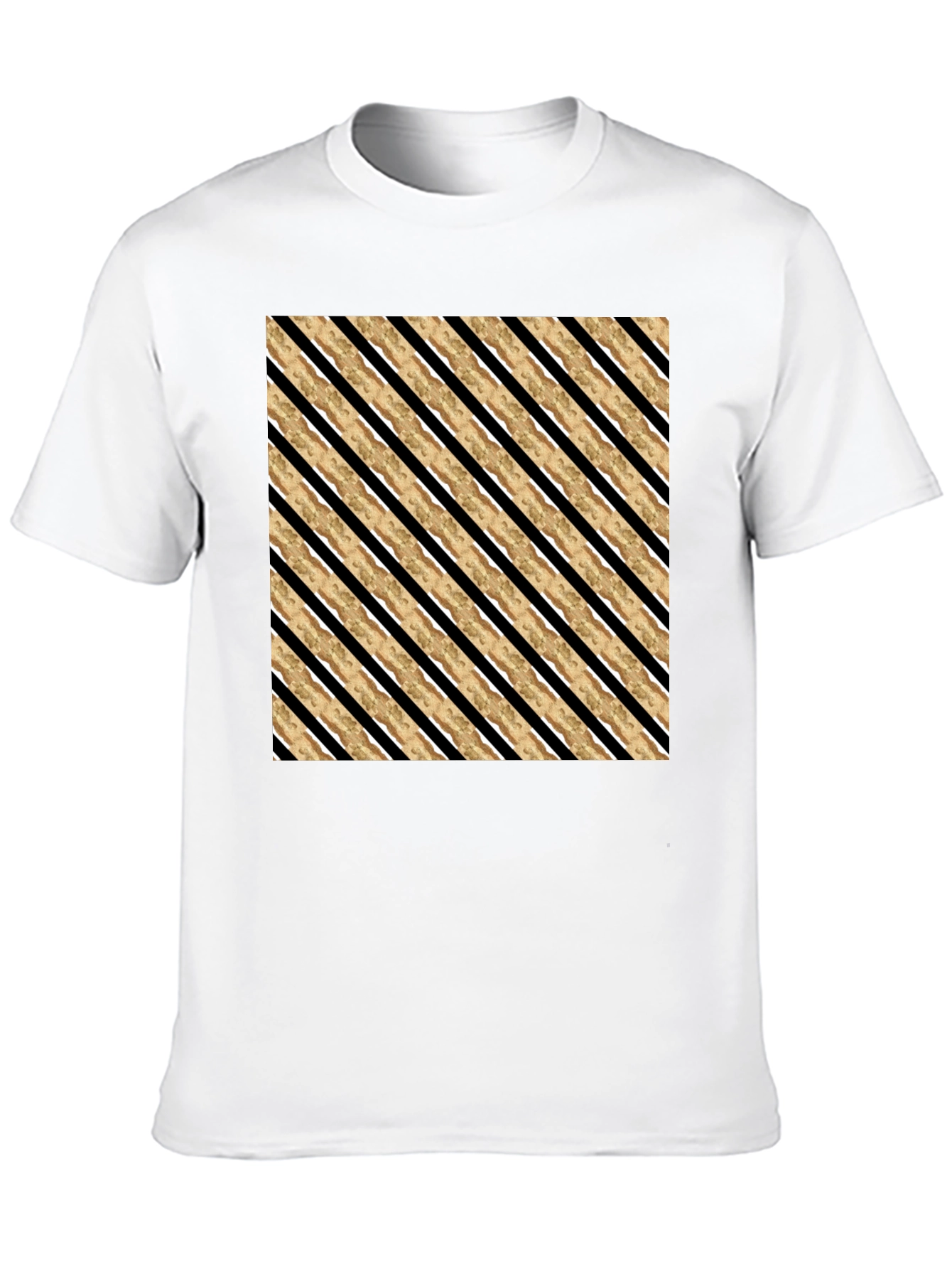 Striped Pattern Tee - Modern Casual Style