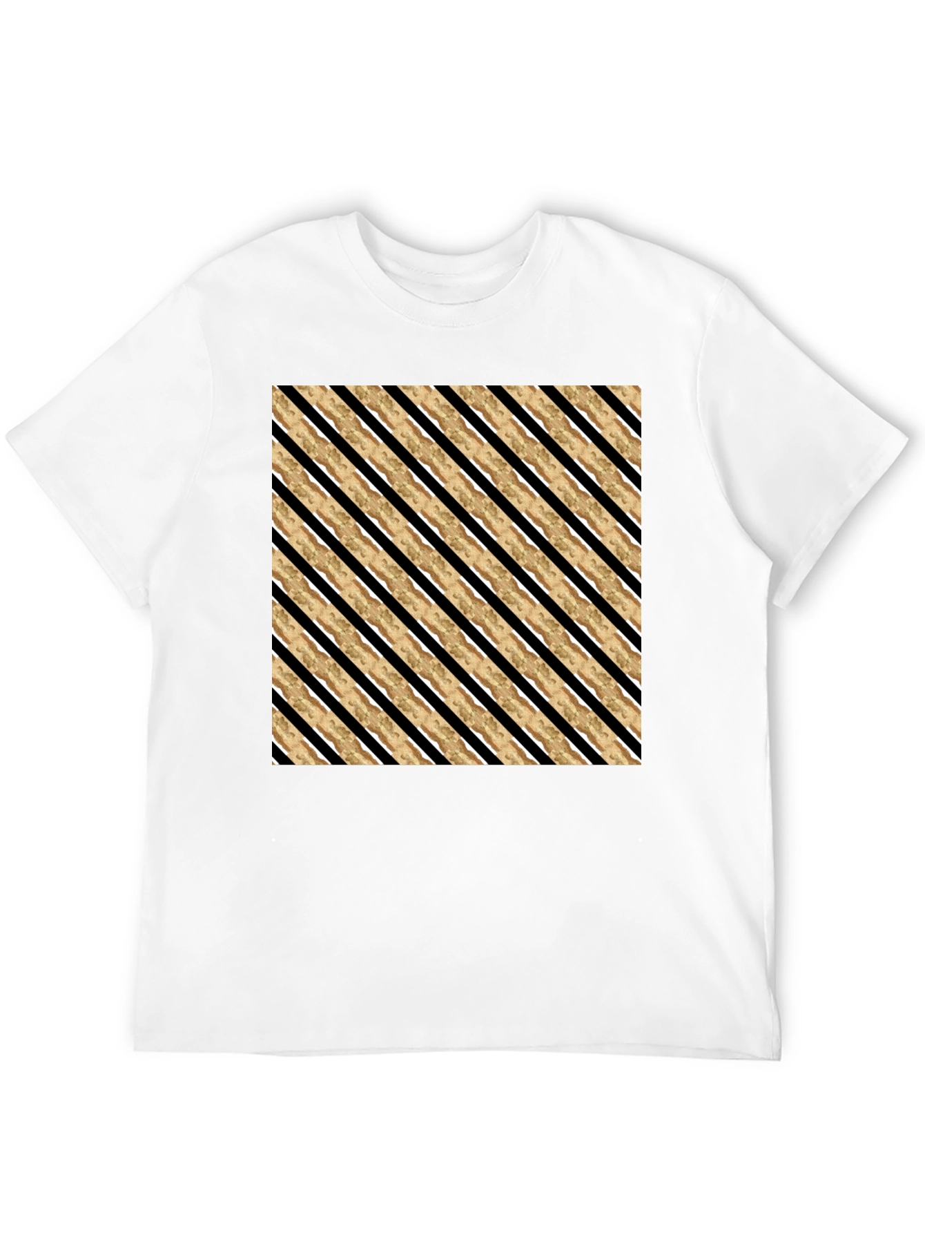 Striped Pattern Tee - Modern Casual Style