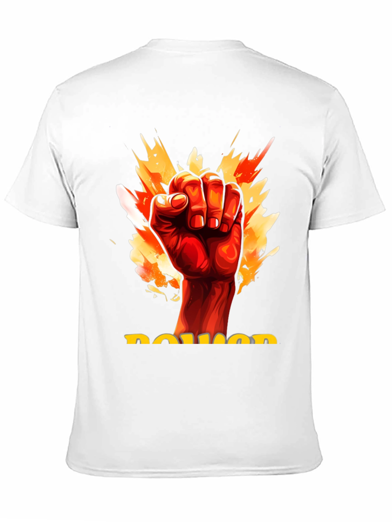 Power Fist Graphic Tee - Mens Black Cotton T-Shirt