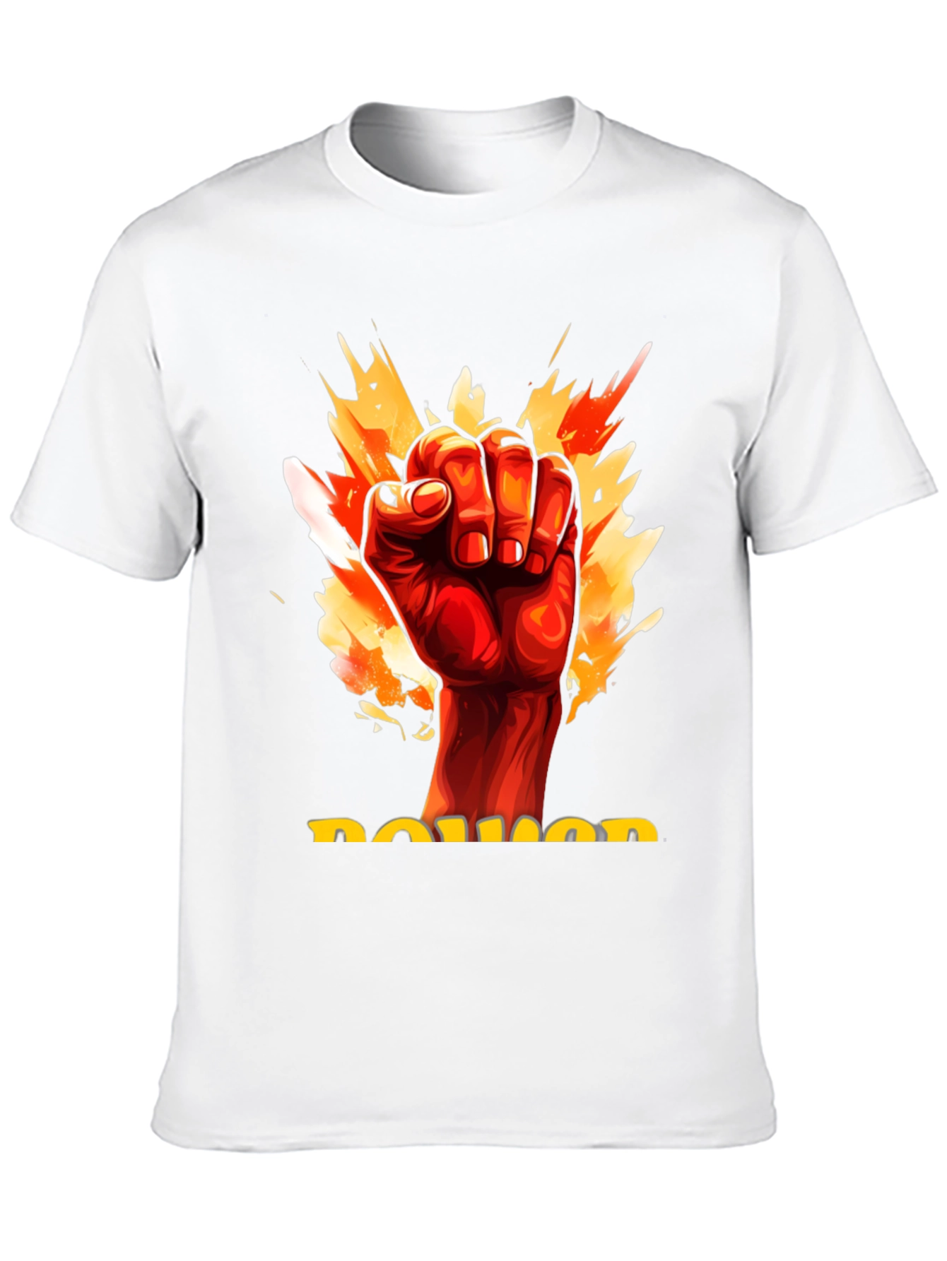 Power Fist Graphic Tee - Mens Black Cotton T-Shirt
