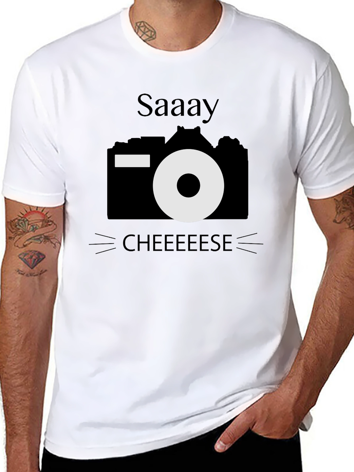 Say Cheese T-Shirt - Camera Graphic Tee