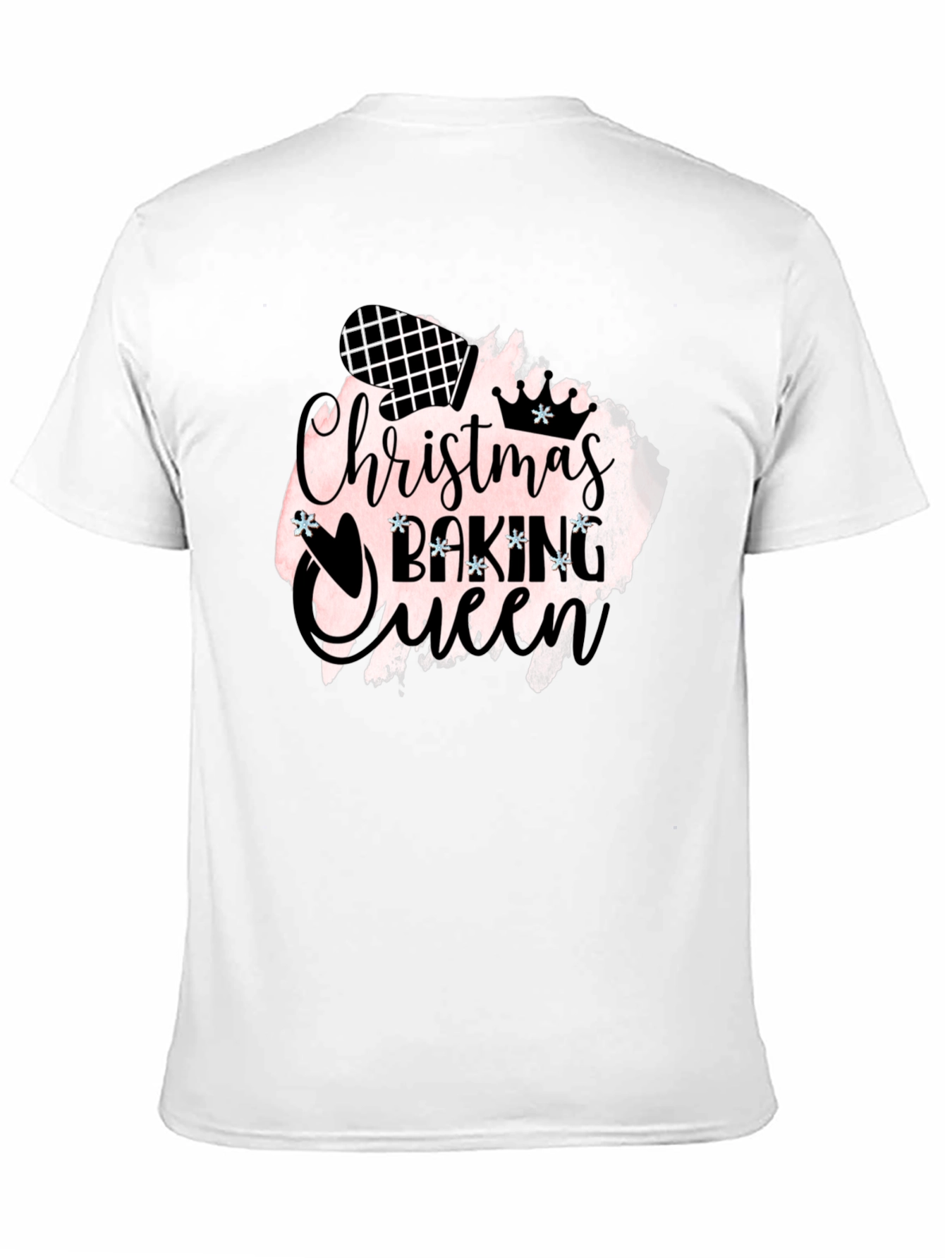 Christmas Baking Queen Black T-Shirt
