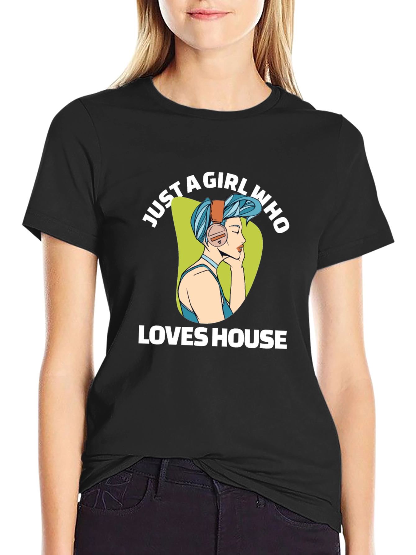 Just A Girl Who Loves House Music Graphic T-Shirt