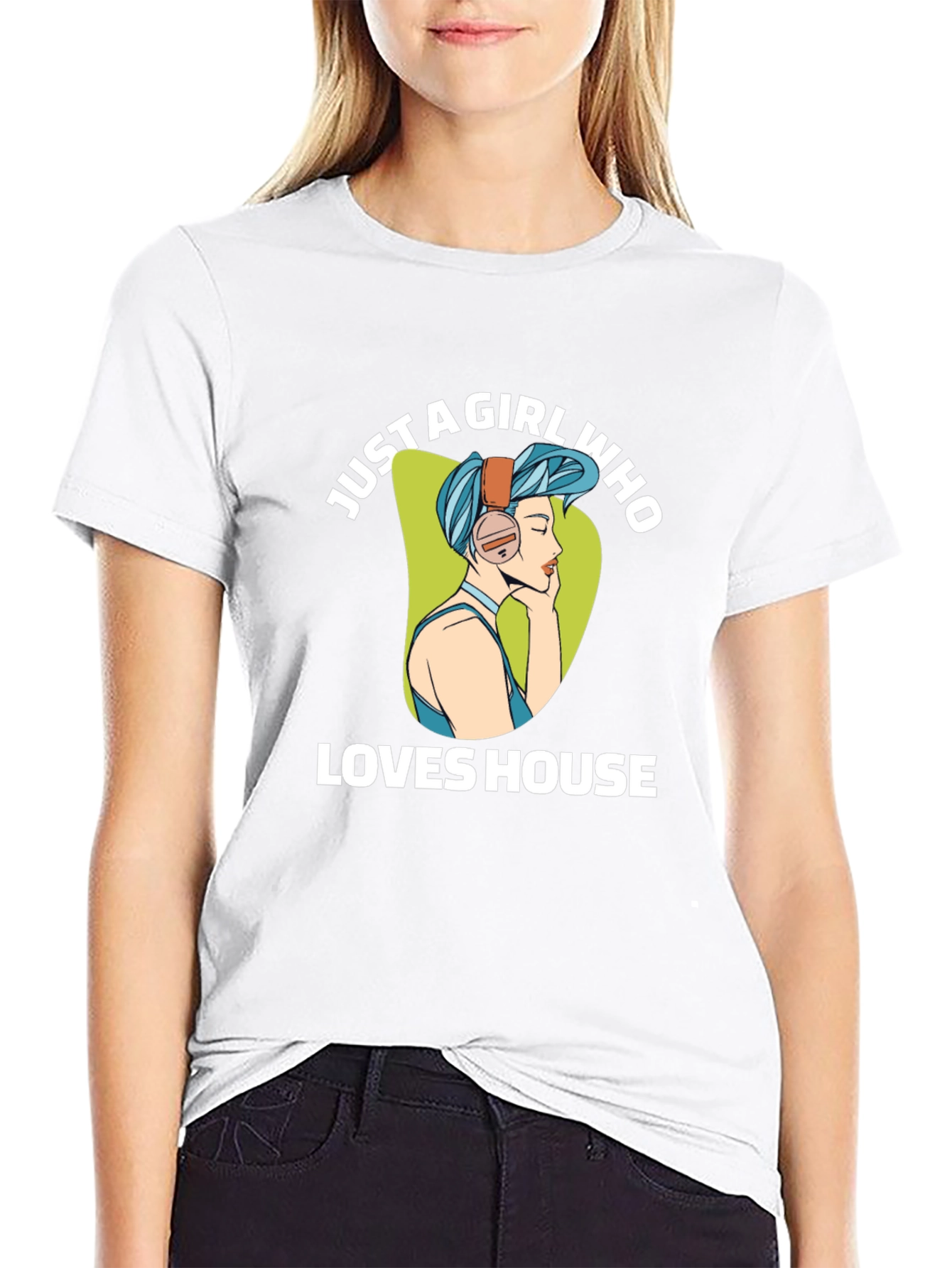Just A Girl Who Loves House Music Graphic T-Shirt