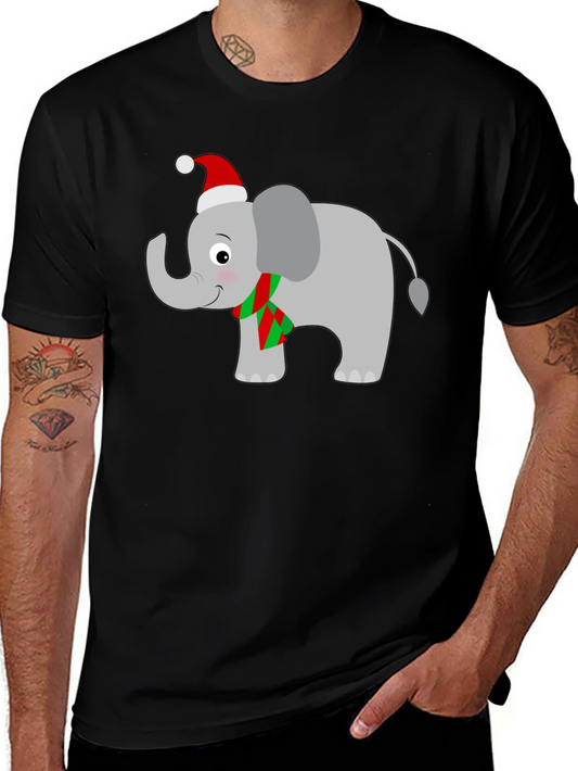 Festive Elephant T-Shirt - Holiday Cheer!