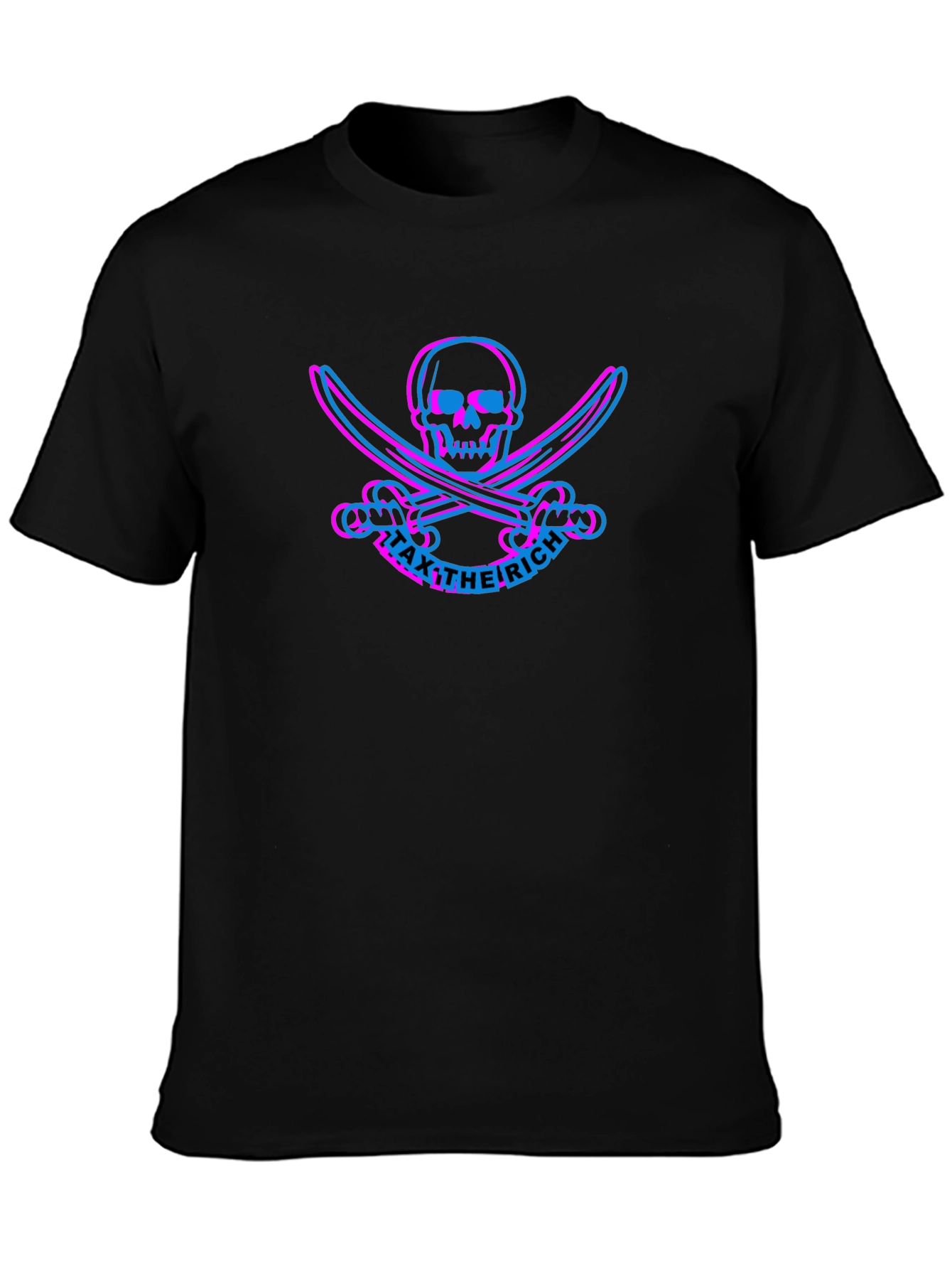 Tax the Rich Skull & Swords Black T-Shirt