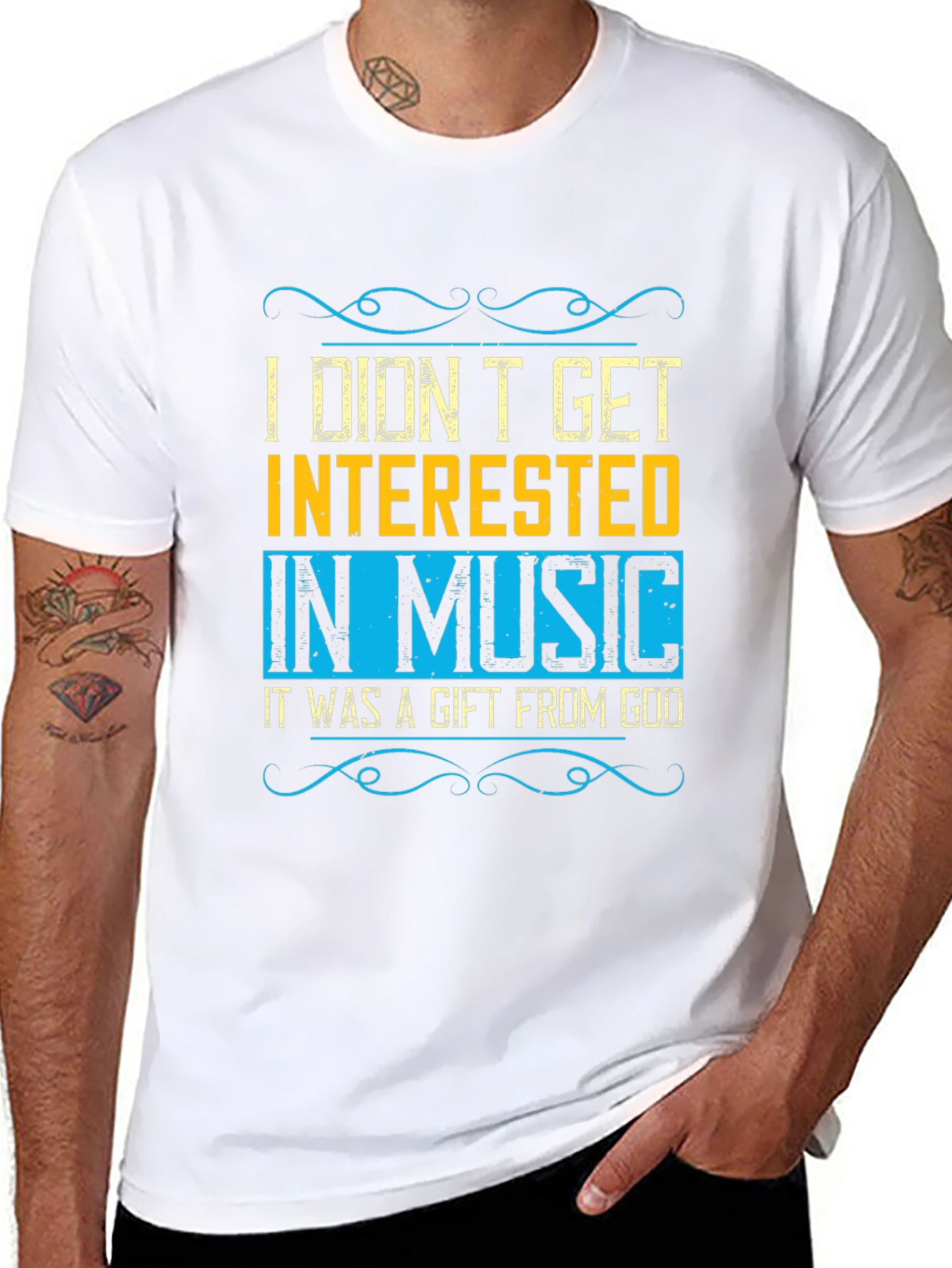 Music Gift from God Black Graphic Tee