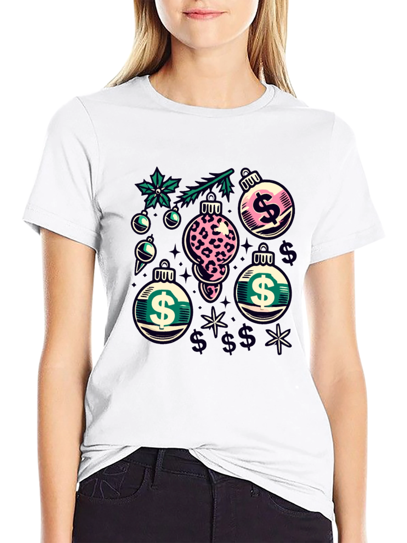 Festive Dollar Sign Ornament T-Shirt