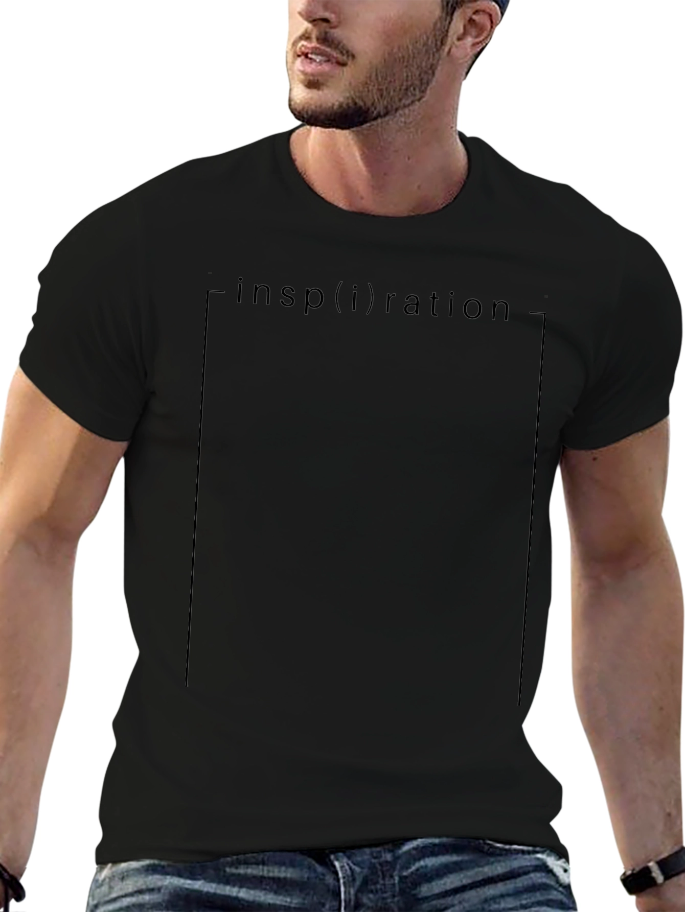 Inspiration Graphic Print Black T-Shirt