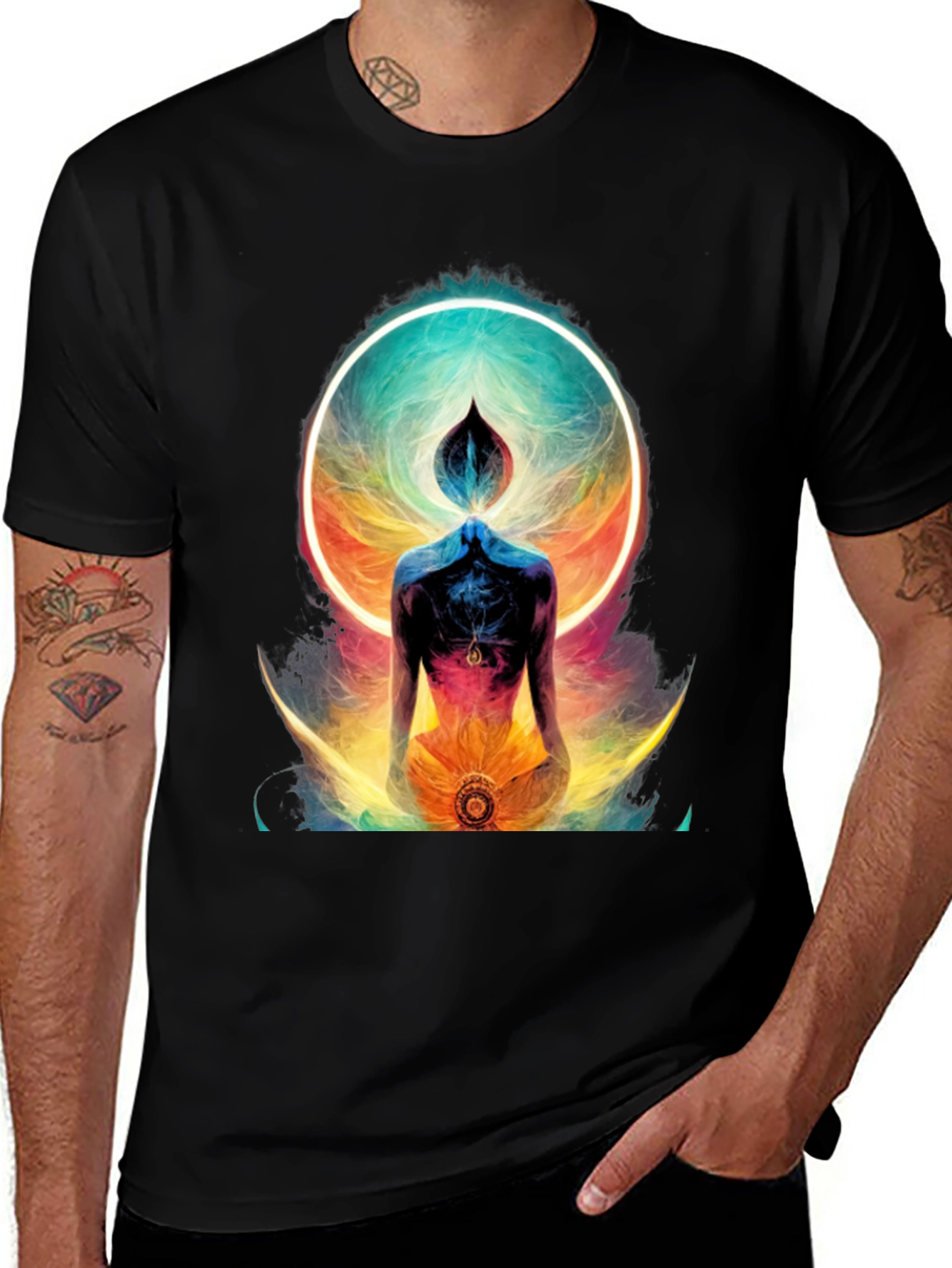 Mystic Aura Graphic Tee - Black