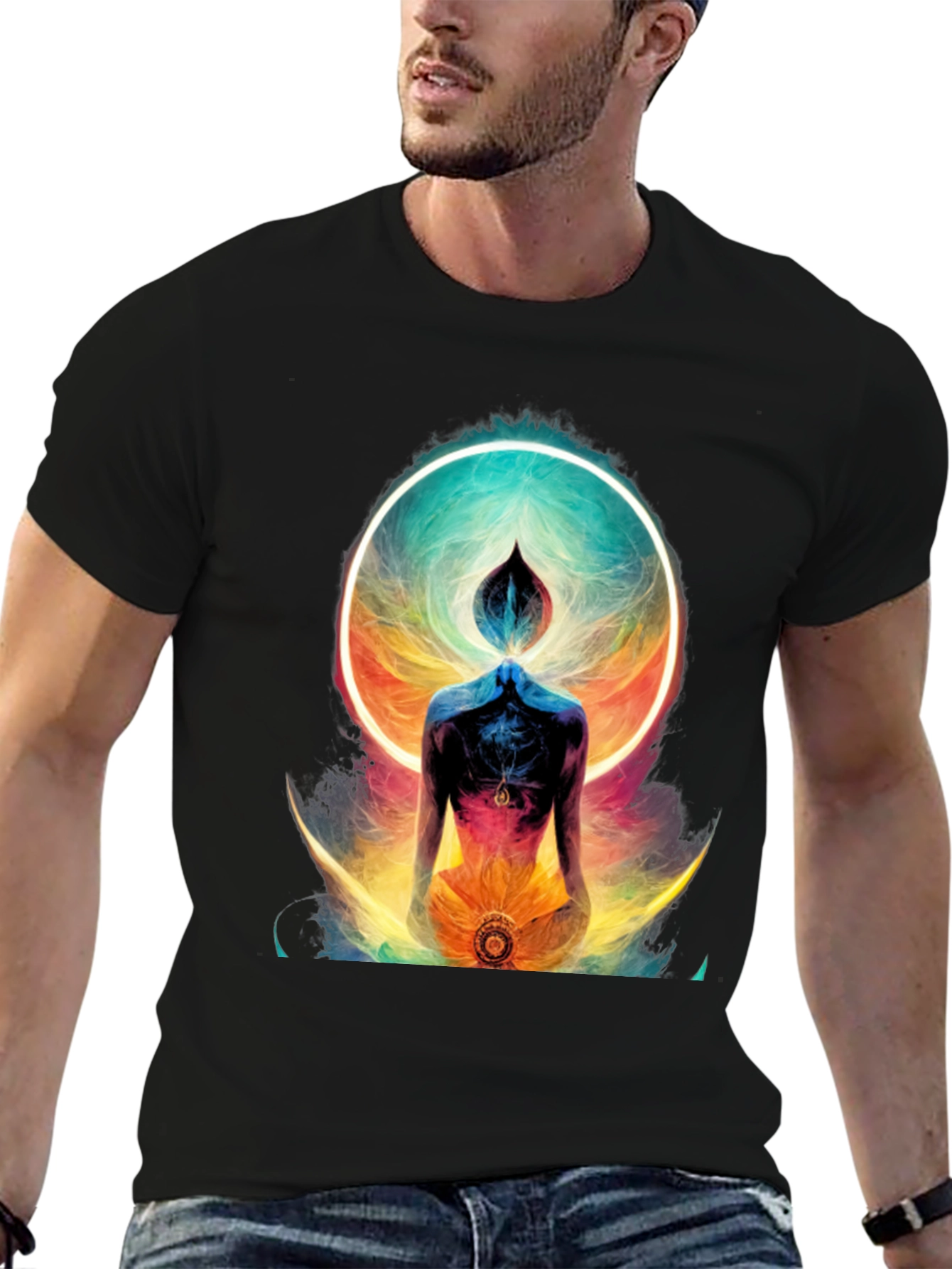 Mystic Aura Graphic Tee - Black
