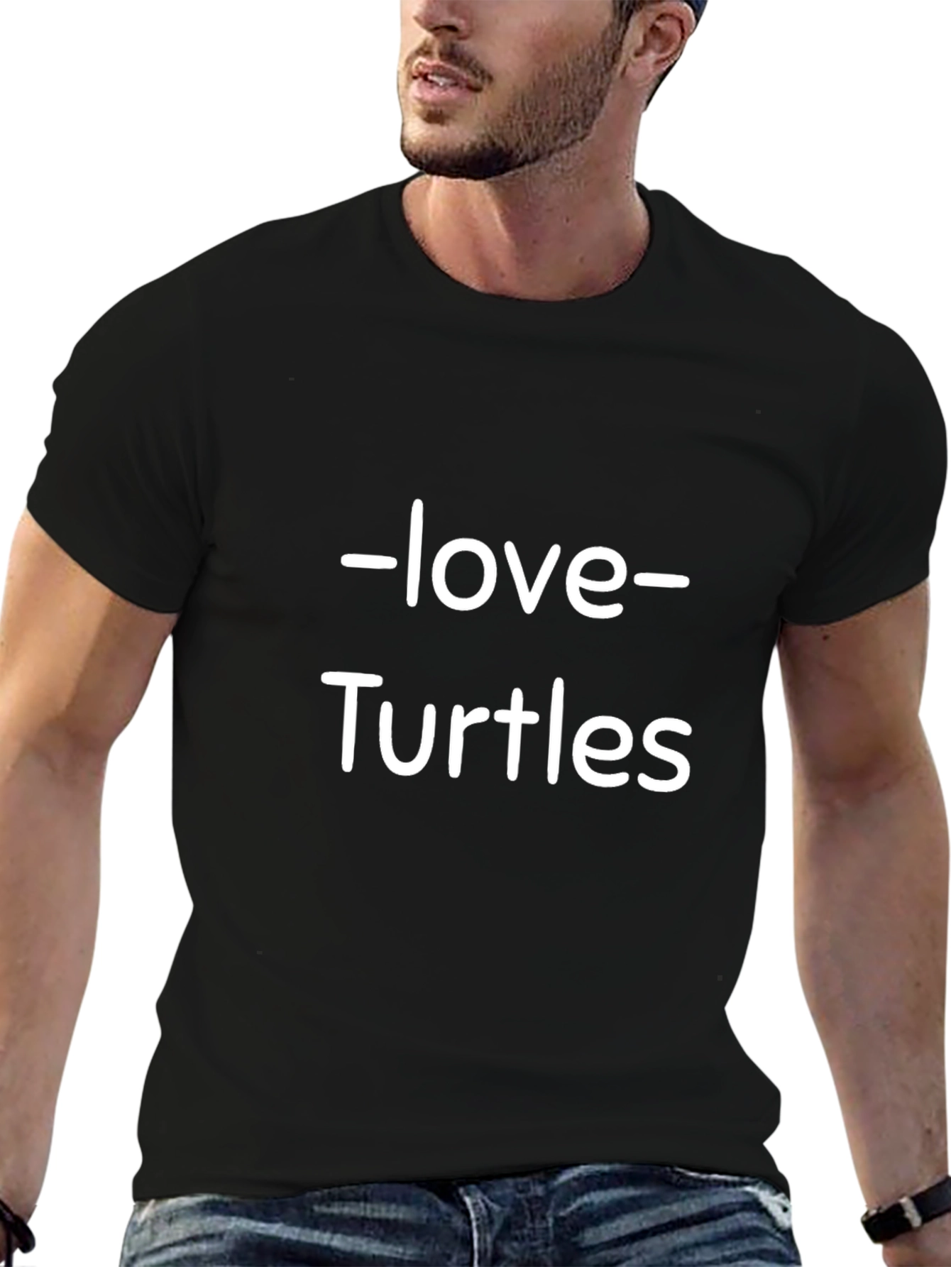 Love Turtles Black T-Shirt
