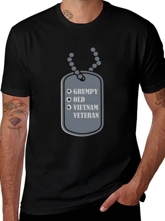 Grumpy Old Vietnam Veteran Graphic Tee - Black