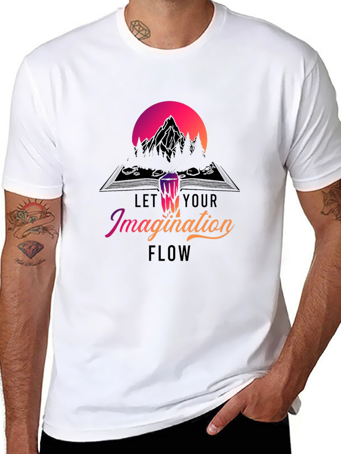 Imagination Flow T-Shirt - Mountain Design