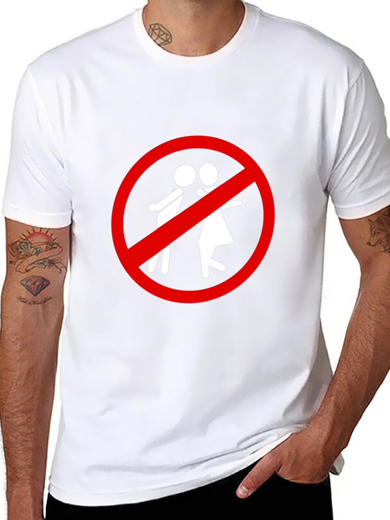Forbidden Love Tee - Novelty Graphic T-Shirt