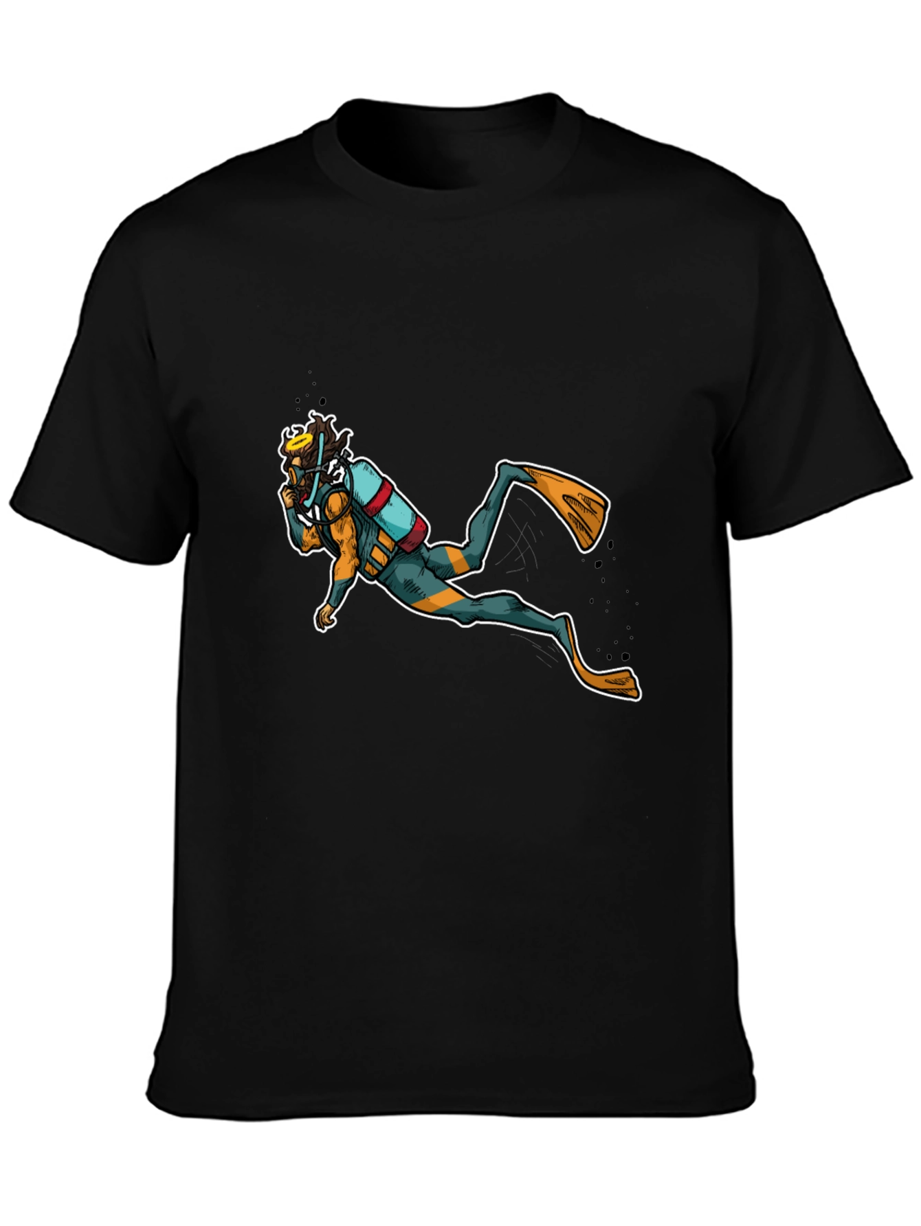 Scuba Diver Graphic Black T-Shirt