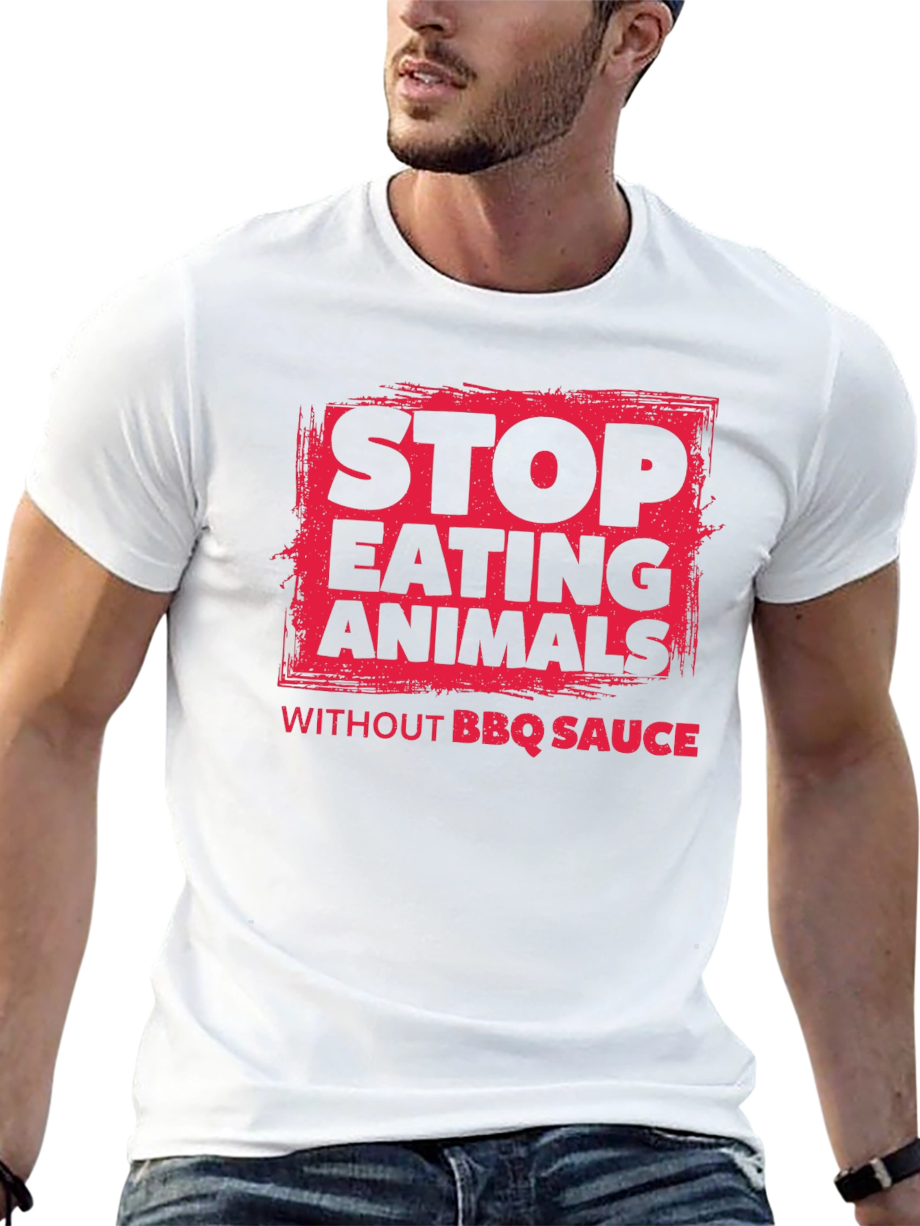 Stop Eating Animals BBQ Sauce T-Shirt